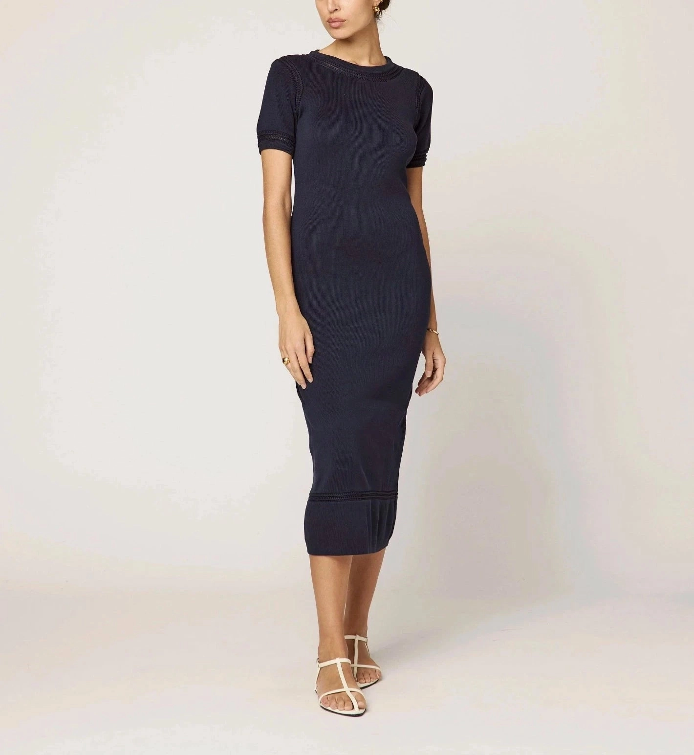 Morisette Midi Dress | Midnight Blue Refined Vibe Lace Fine