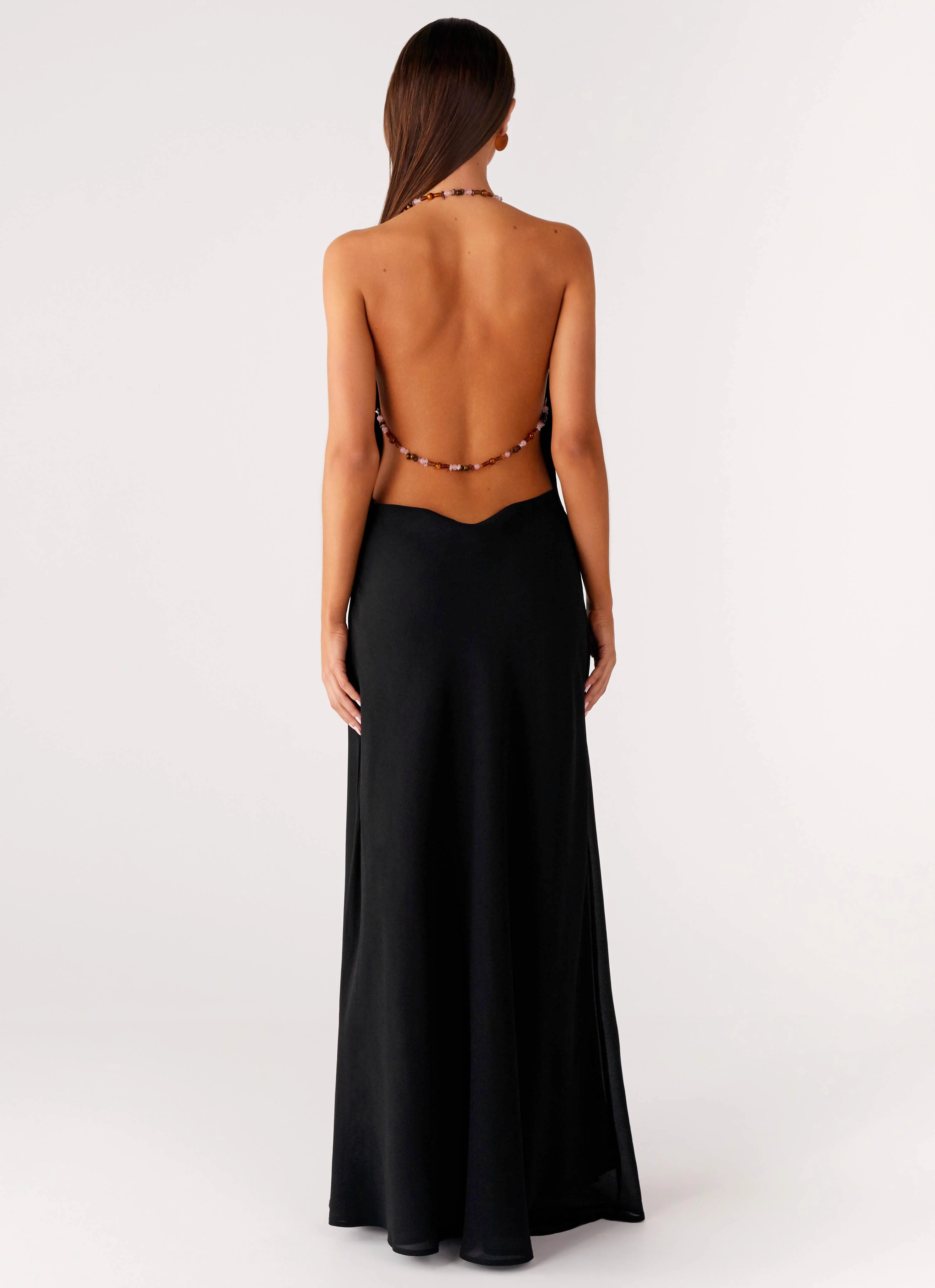 Free Step Morning Crush Cowl Maxi Dress - Black