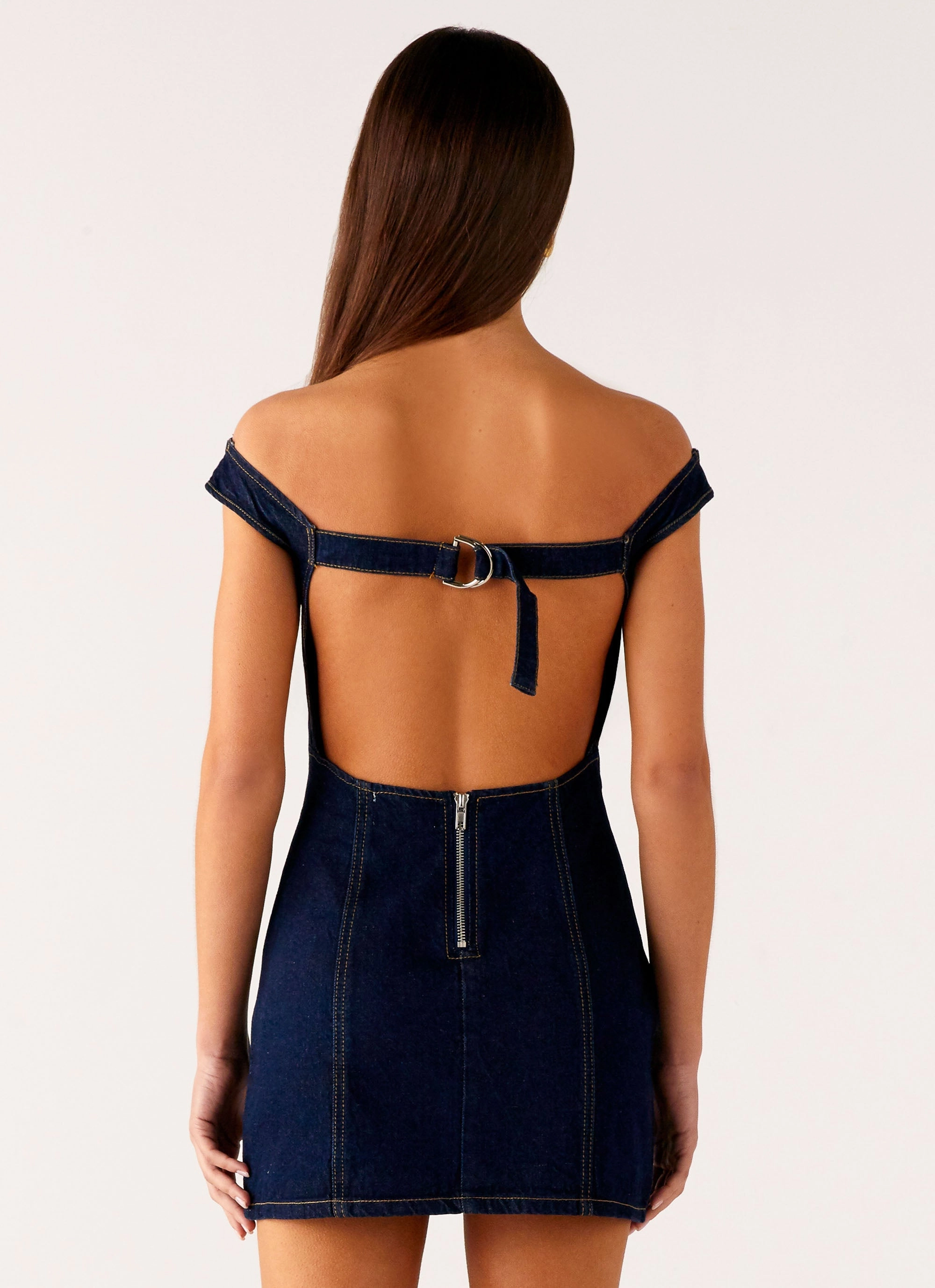 Bonnie Denim Mini Dress - Indigo Versatile Style