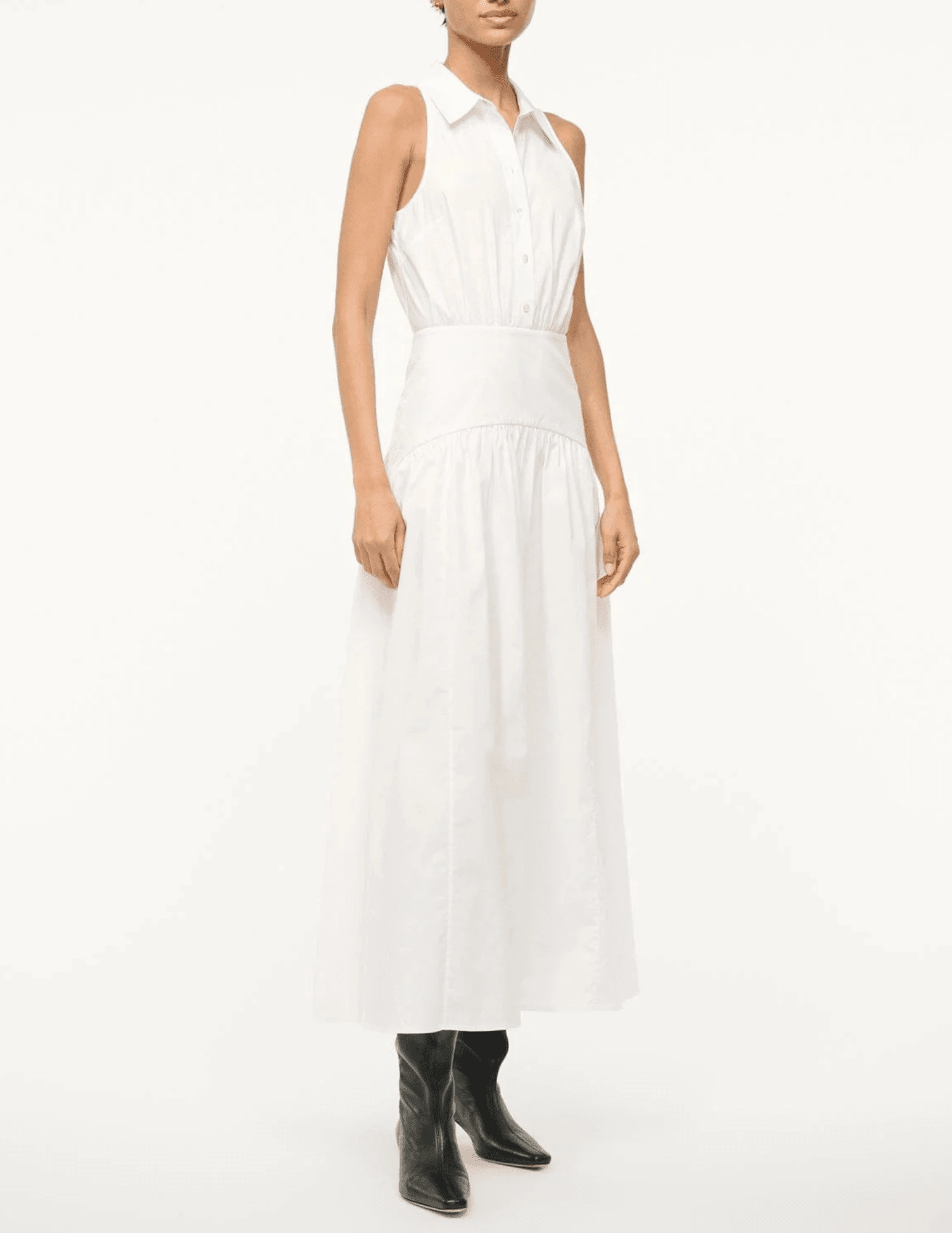 Durable Hemming STAUD Romy Midi Shirt Dress-SALE