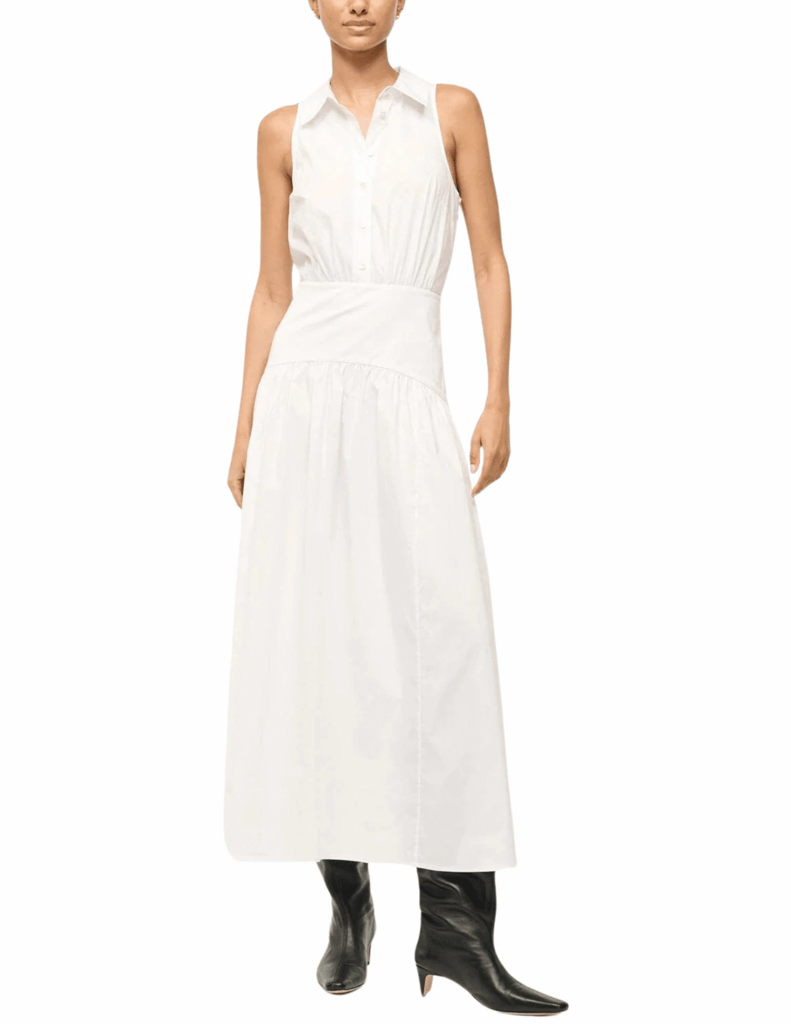 STAUD Romy Midi Shirt Dress-SALE High-Fashion