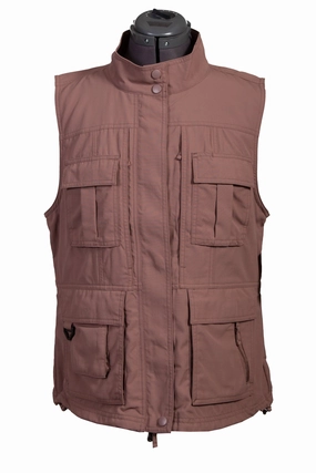 Moisture Wicking Fabric Scully Womens Toffee Nylon Multi-Pocket Vest