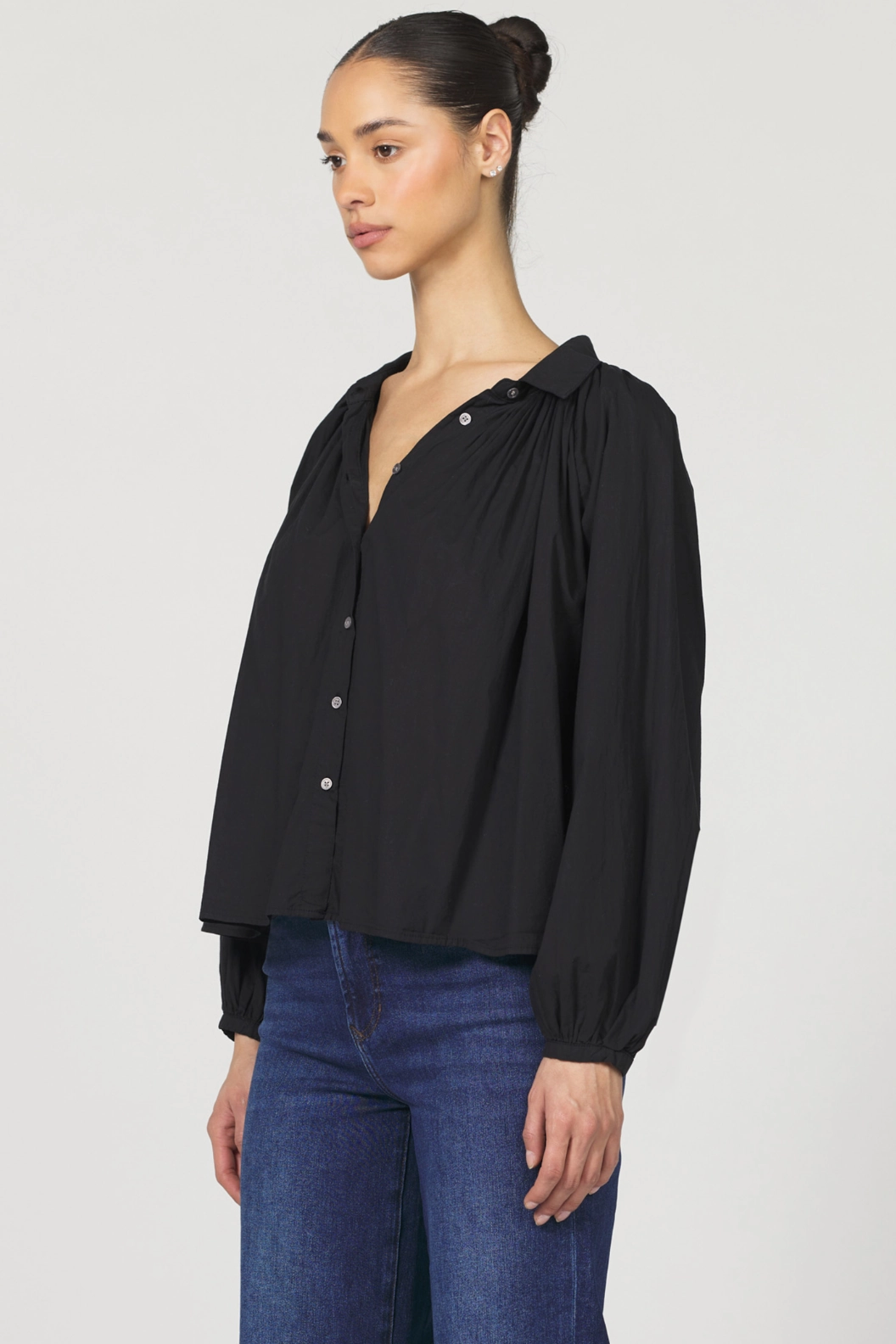 Bound Seam Edges Benedict Button Down Top