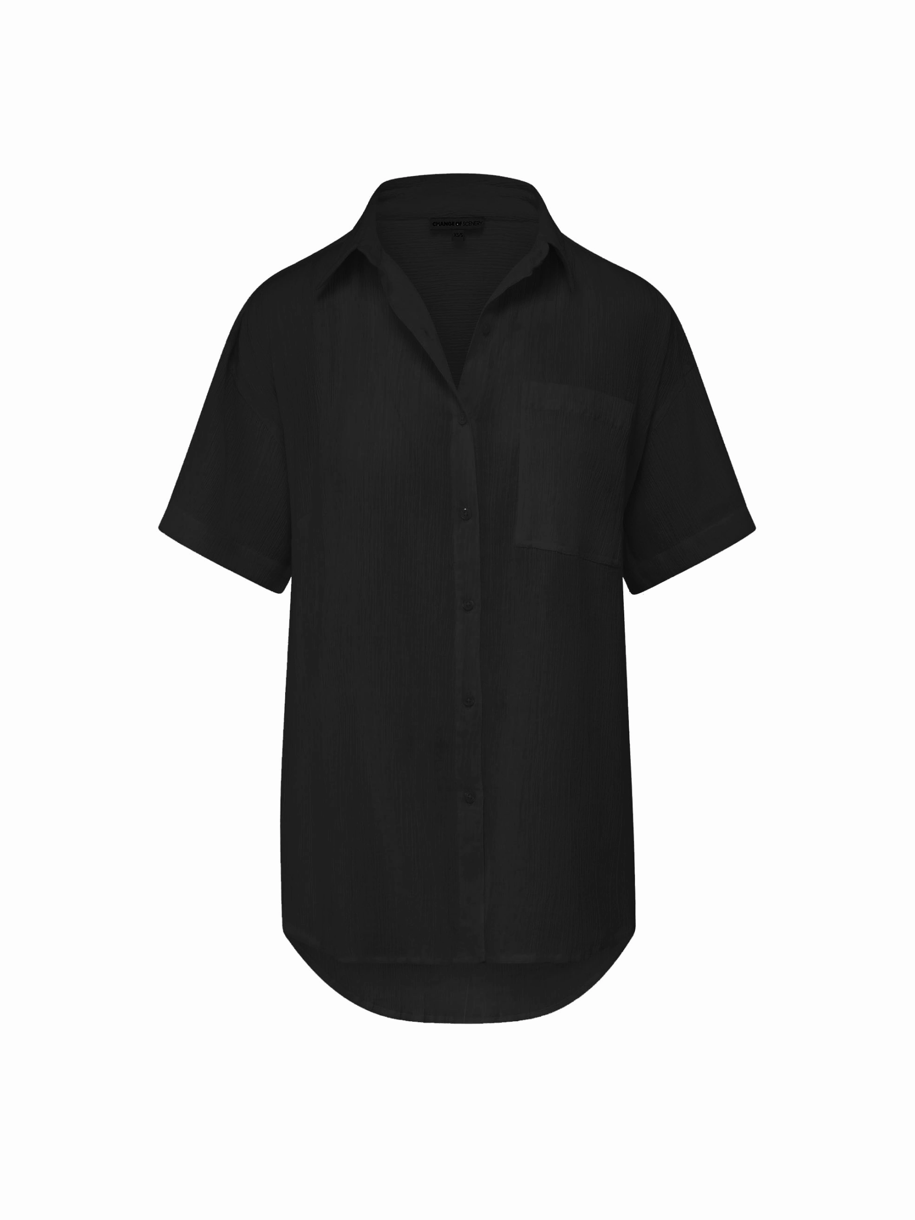 Michelle Shirt In Black Formal Wear DoubleLayeredFabric