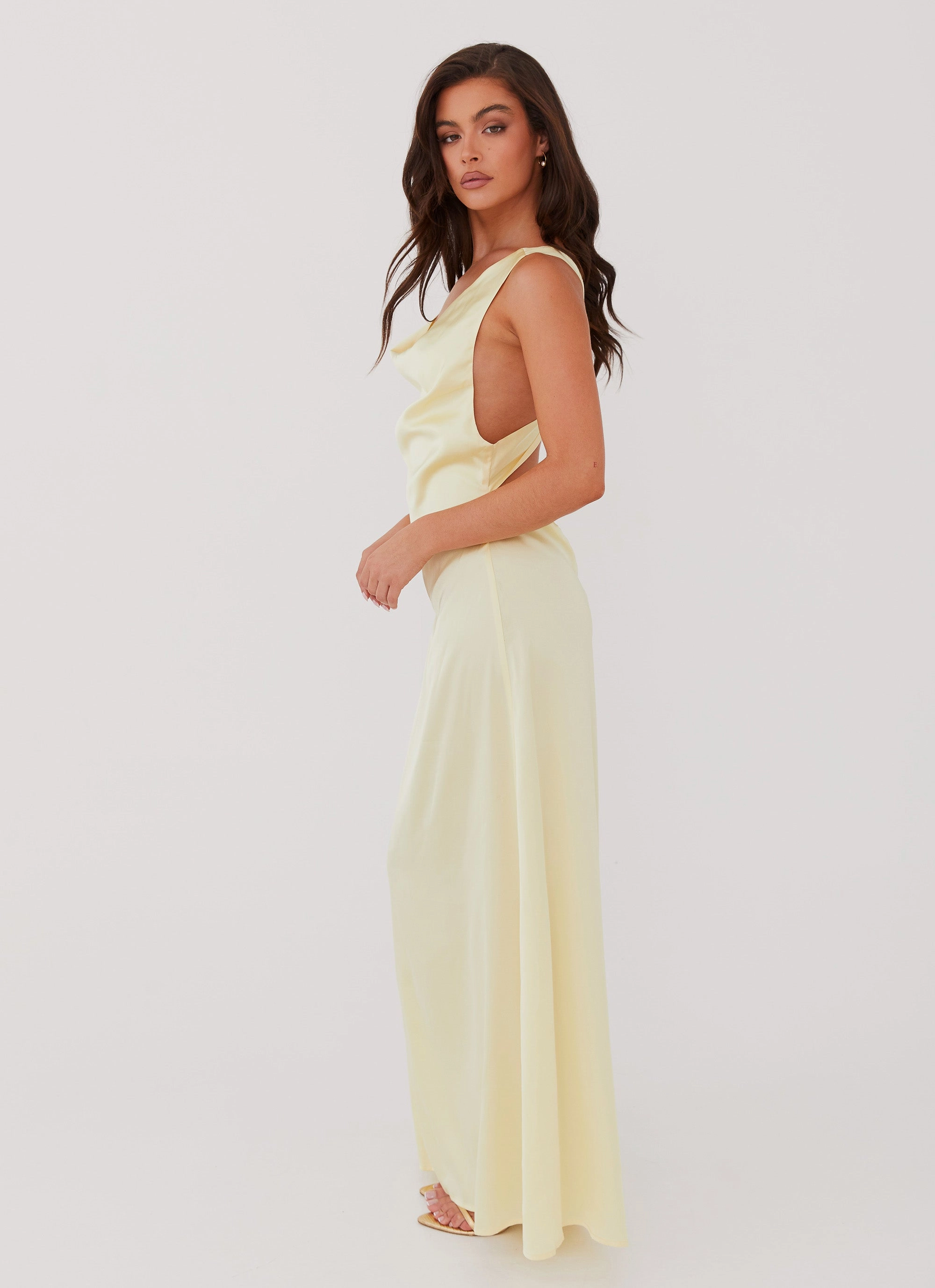 Balloon-Sleeve Musa Maxi Dress - Lemon