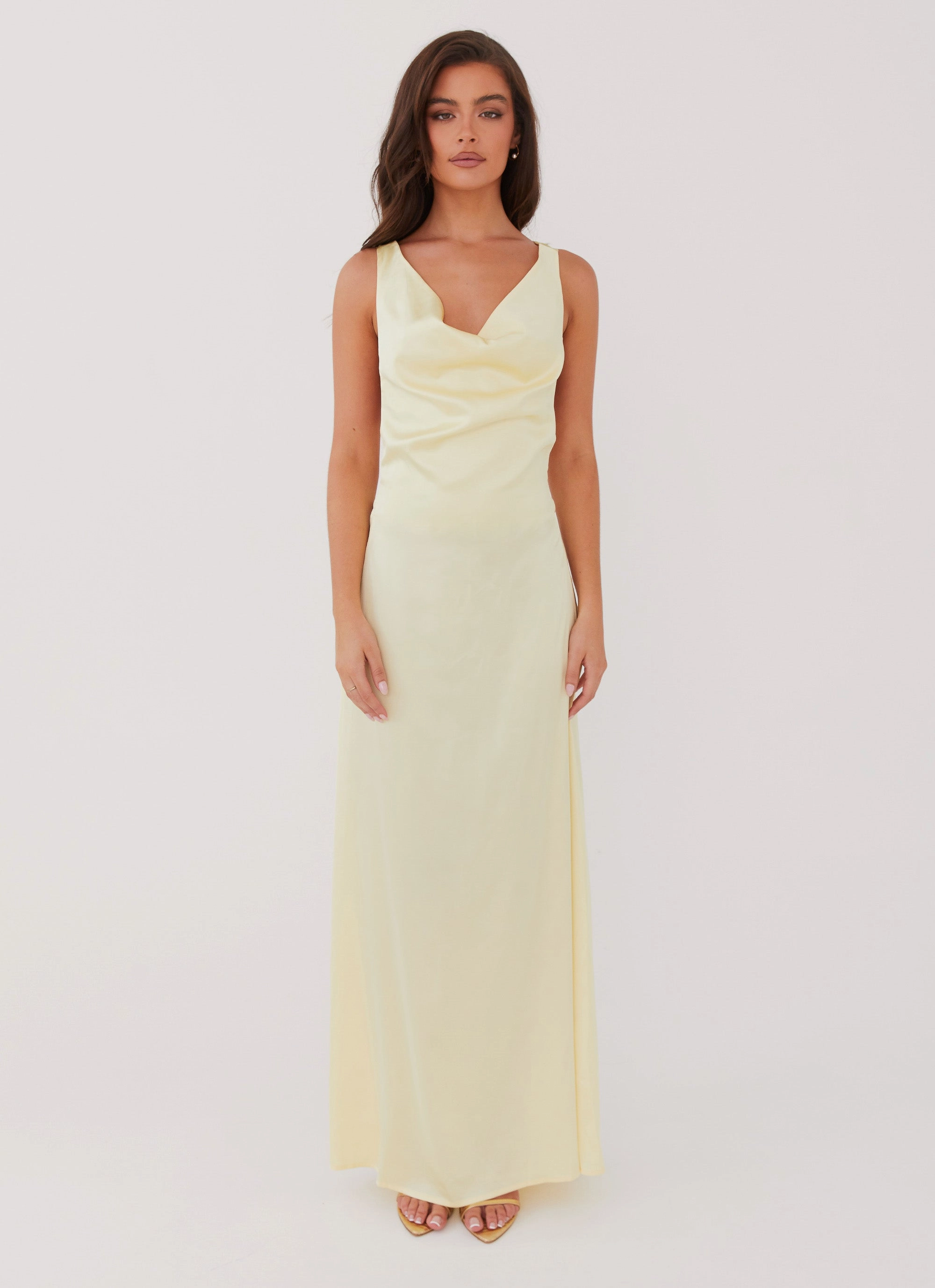 Minimal Tone Musa Maxi Dress - Lemon