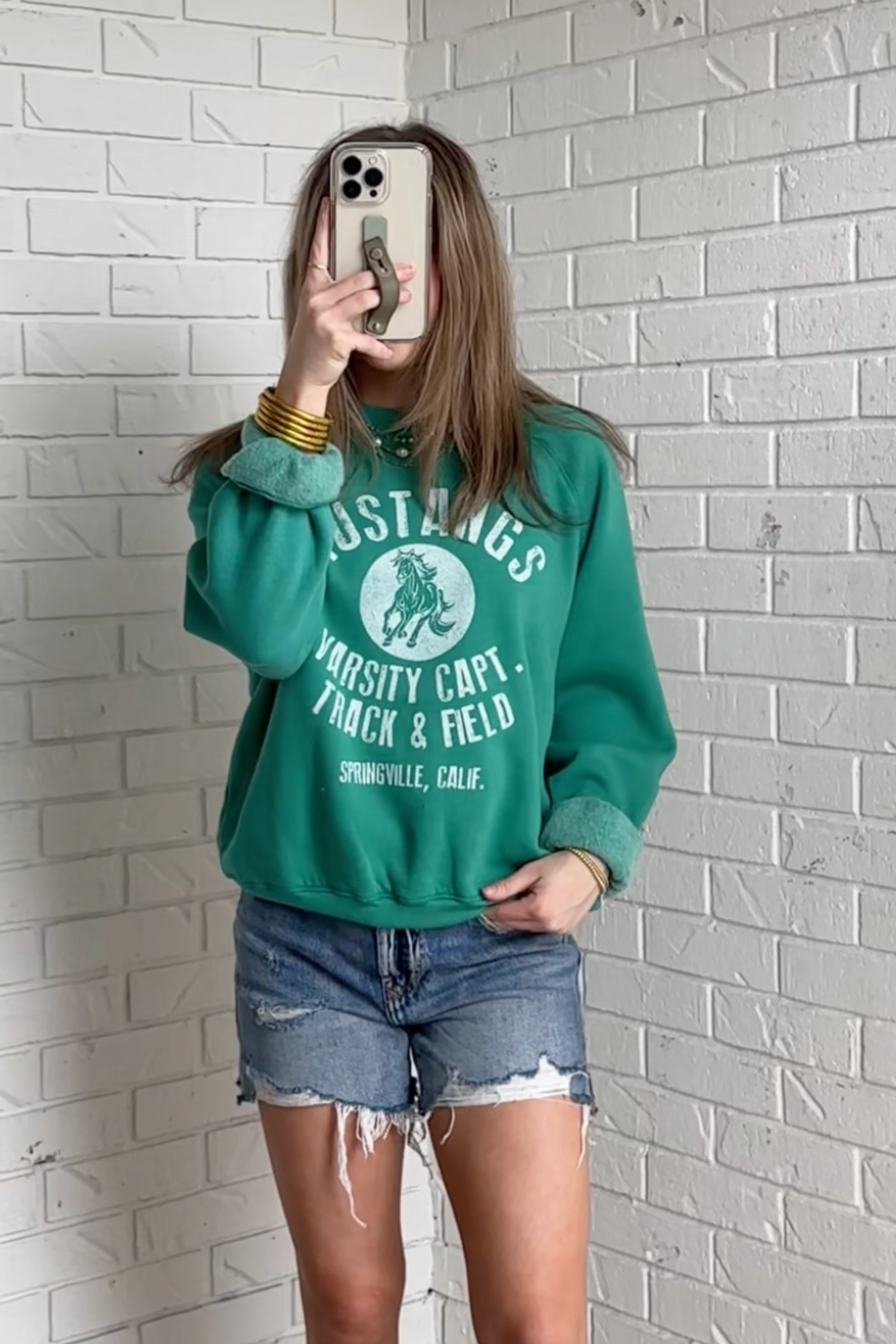 Friction Resistant Finish Architectural Tailoring Mustangs Sweatshirt