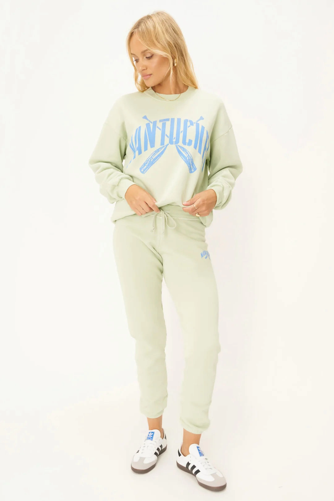 Sheer Overlay Material MultiPanel Design Nantucket Sweatshirt