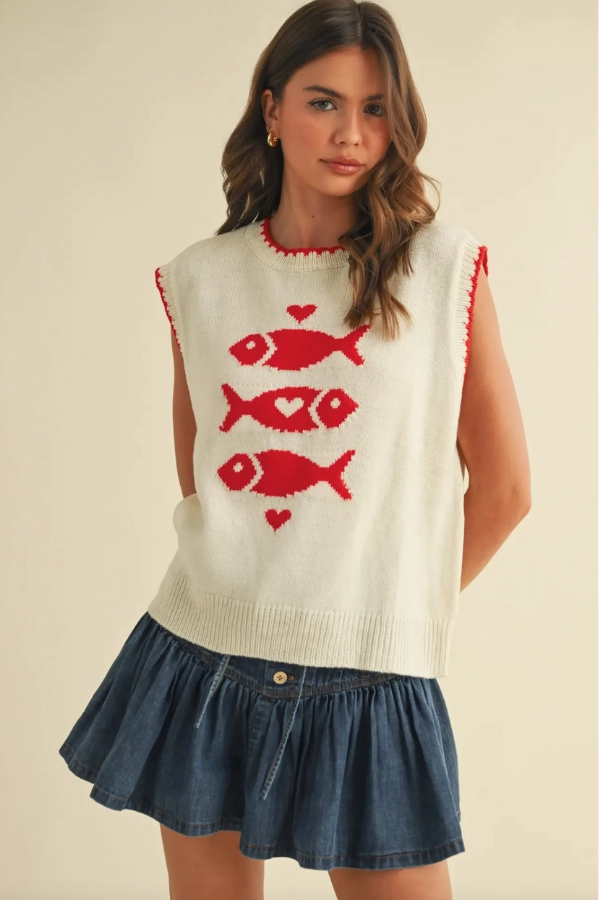 Sardine Sleeveless Knit Top Sustainable Manufacturing