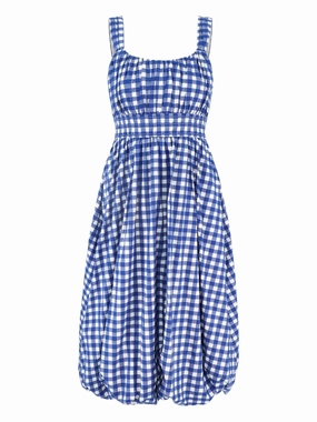 NonSlipClosure Neci Gingham Tank Dress in Navy