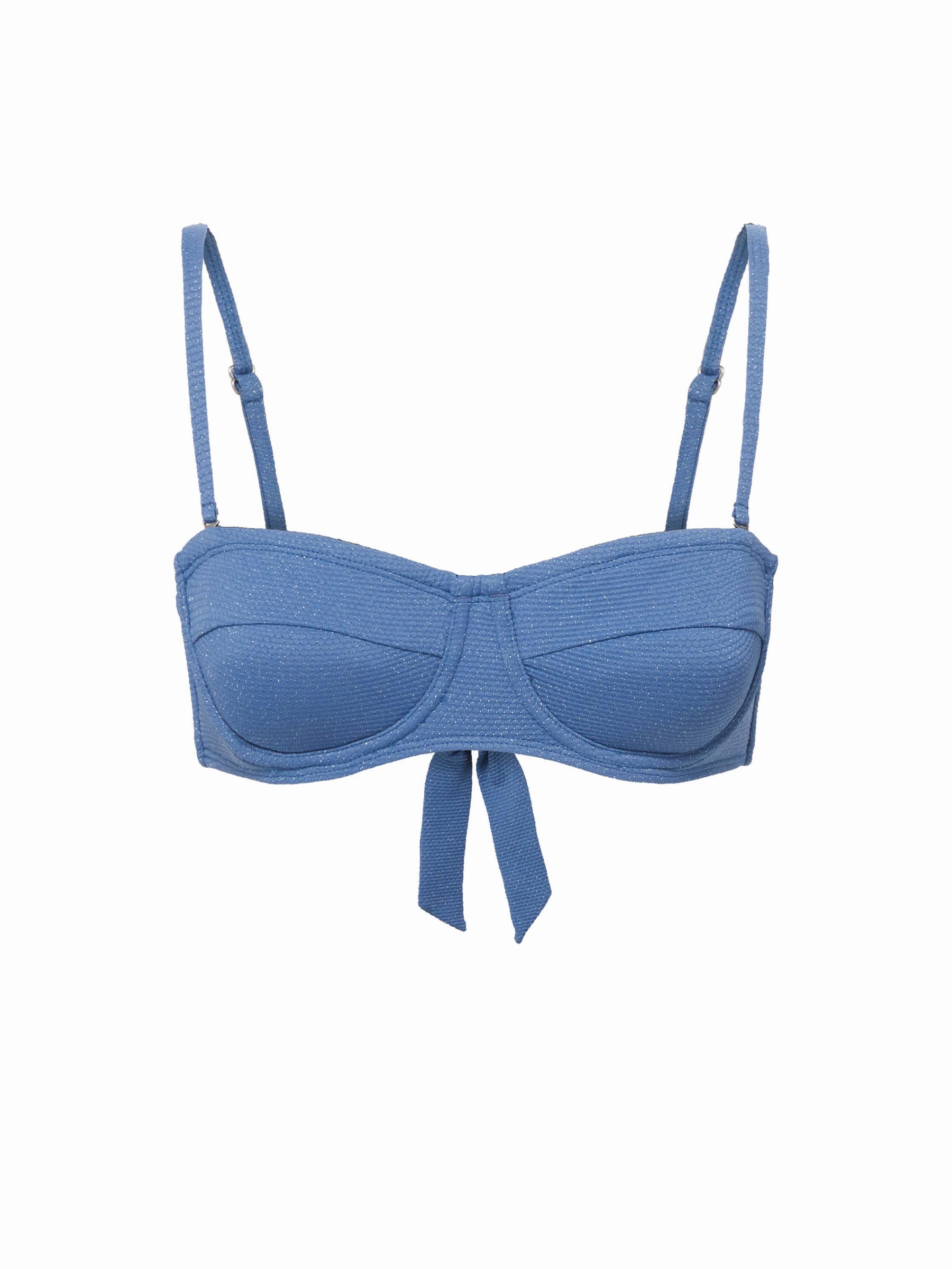 Nellie Top In Steel Blue Metallic Pique Colorfast Technology