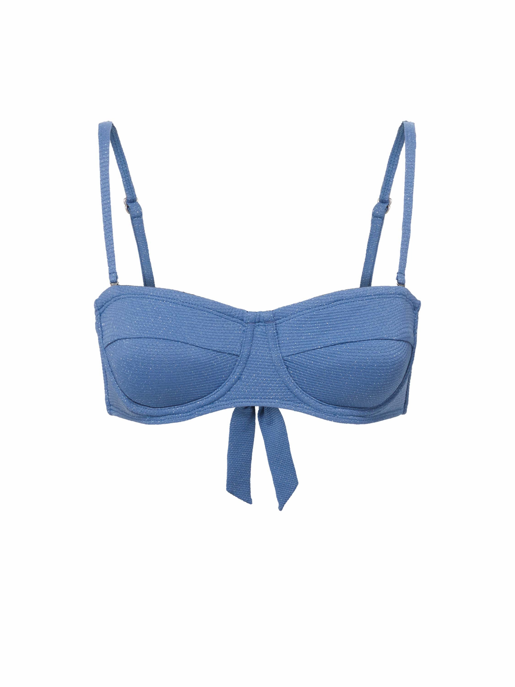 Nellie Top In Steel Blue Metallic Pique Water Play