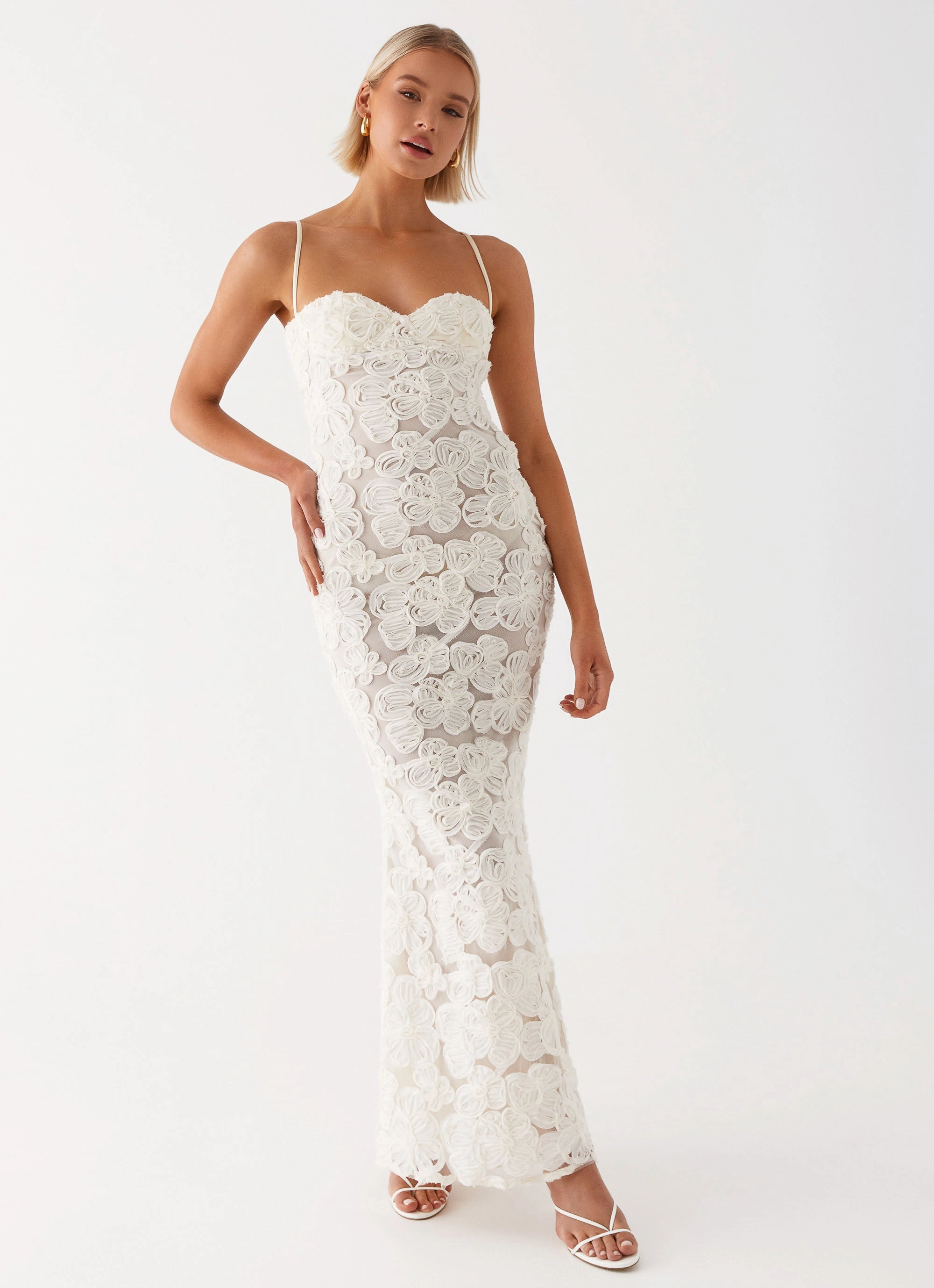 That Girl Maxi Dress - Ivory Light material