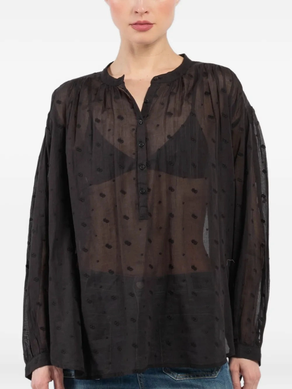 Anti Static Treatment Neville Blouse in Black