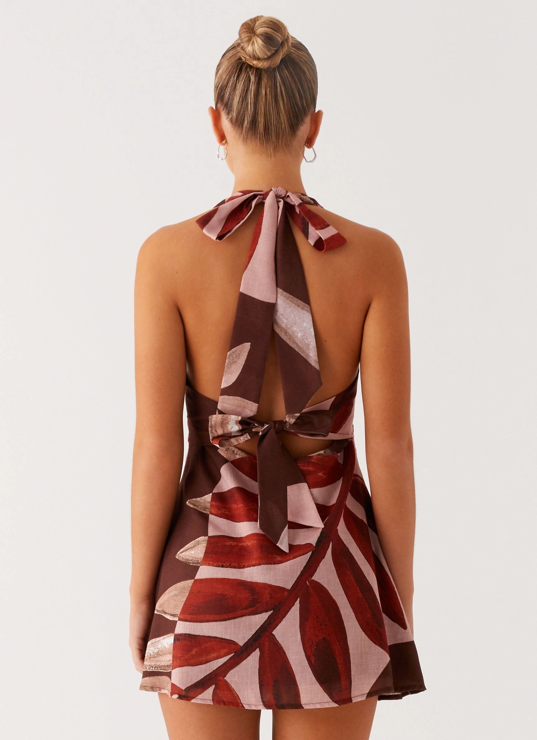 Heavy Hearted Linen Mini Dress - Cinnamon Palm Travel Edge