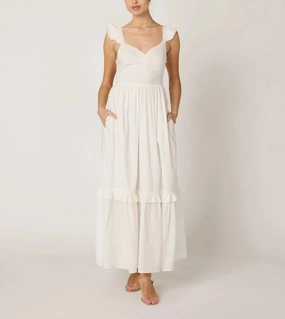 WrinkleResistant Cloth HighDensityFoam Nica Maxi Dress | Ivory