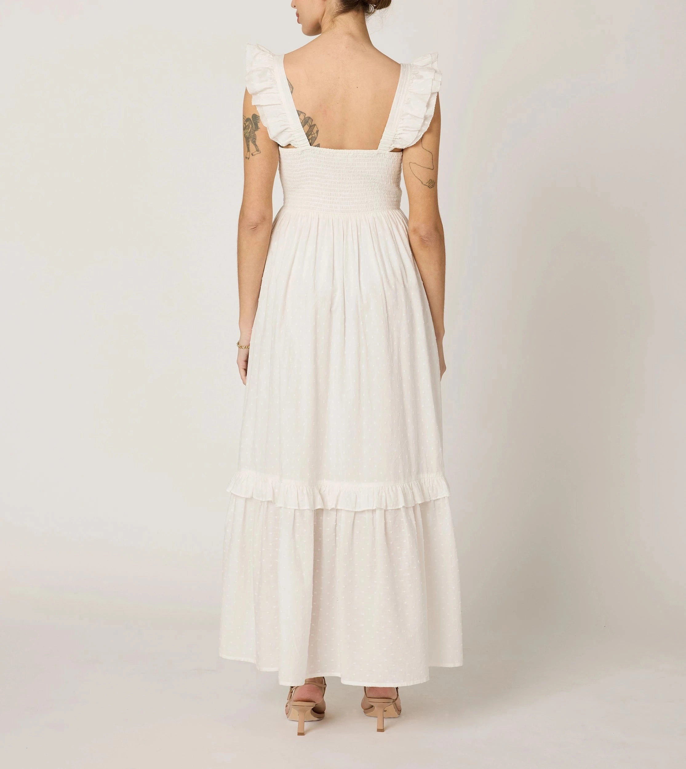 Nica Maxi Dress | Ivory BrushedInnerSurface