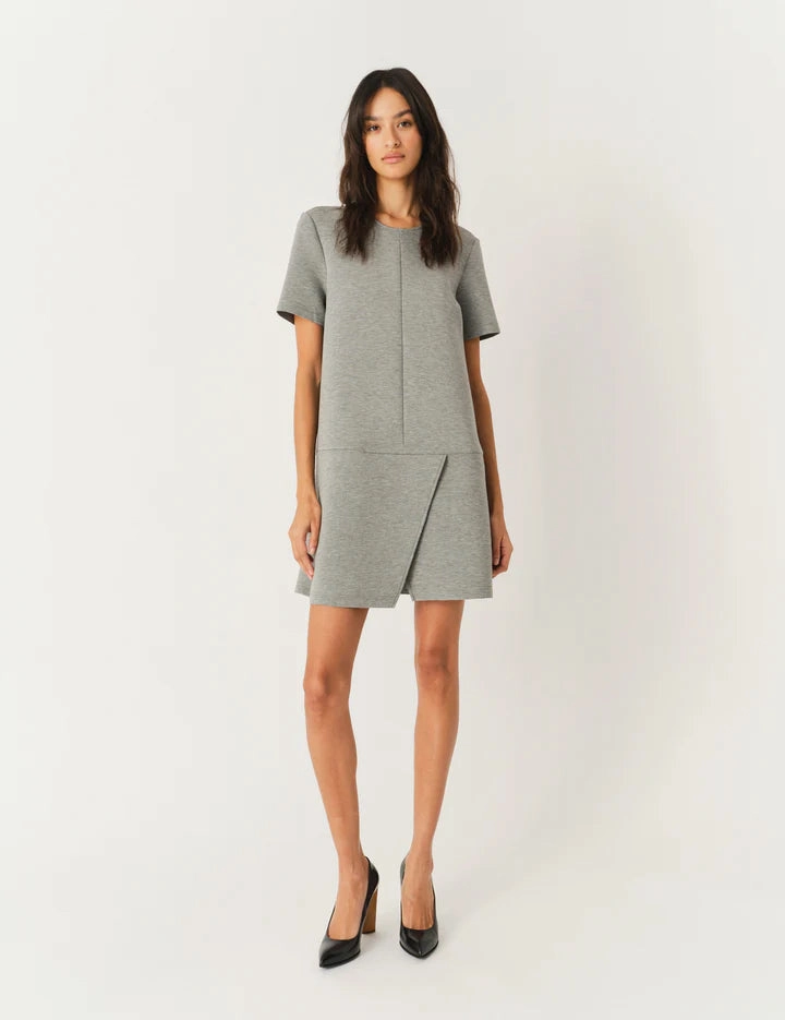 Nice Mini Dress in Grey Melange Knit Cool Non-Iron