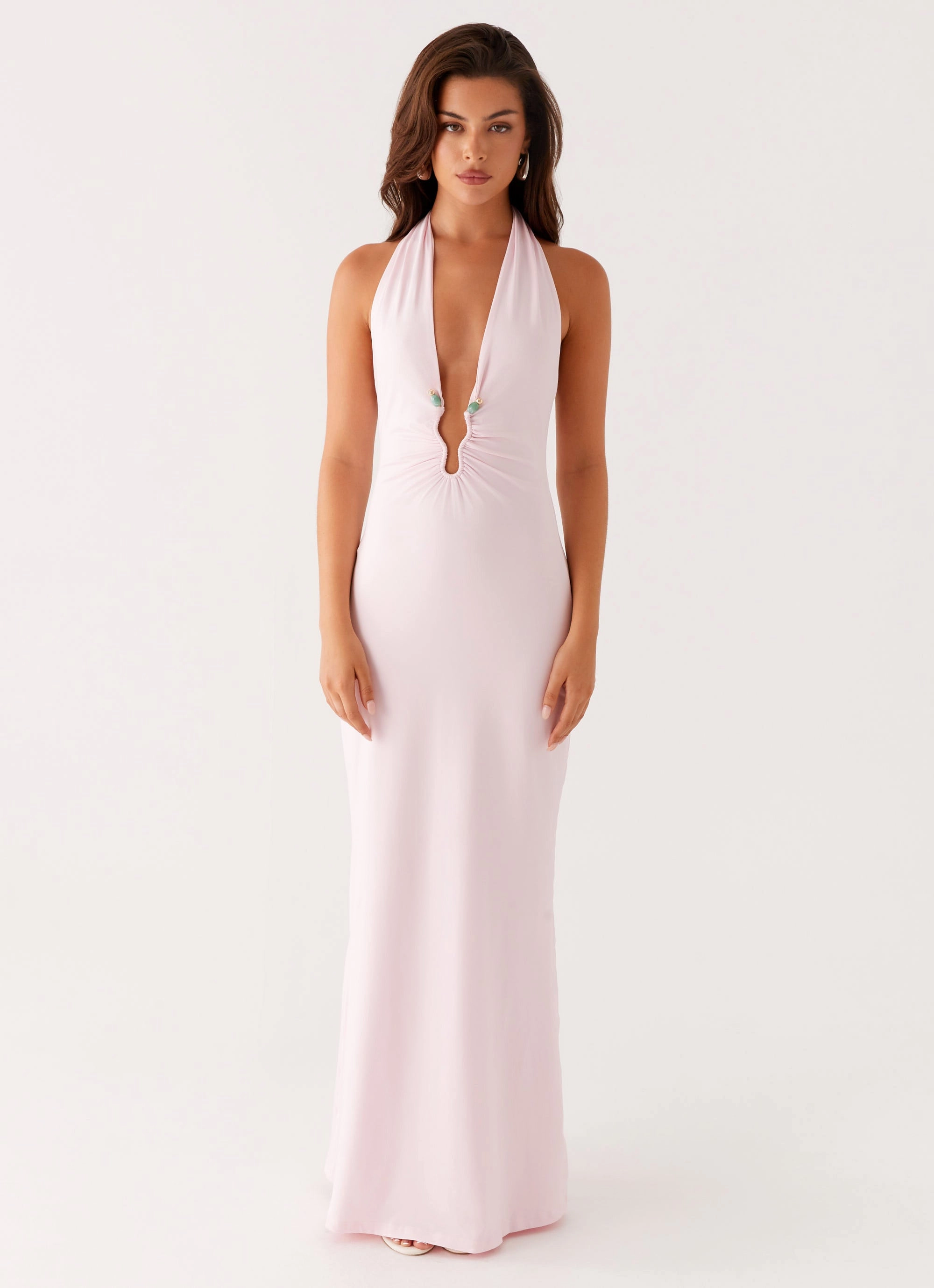 Feminine Cut Nicola Maxi Dress - Pink