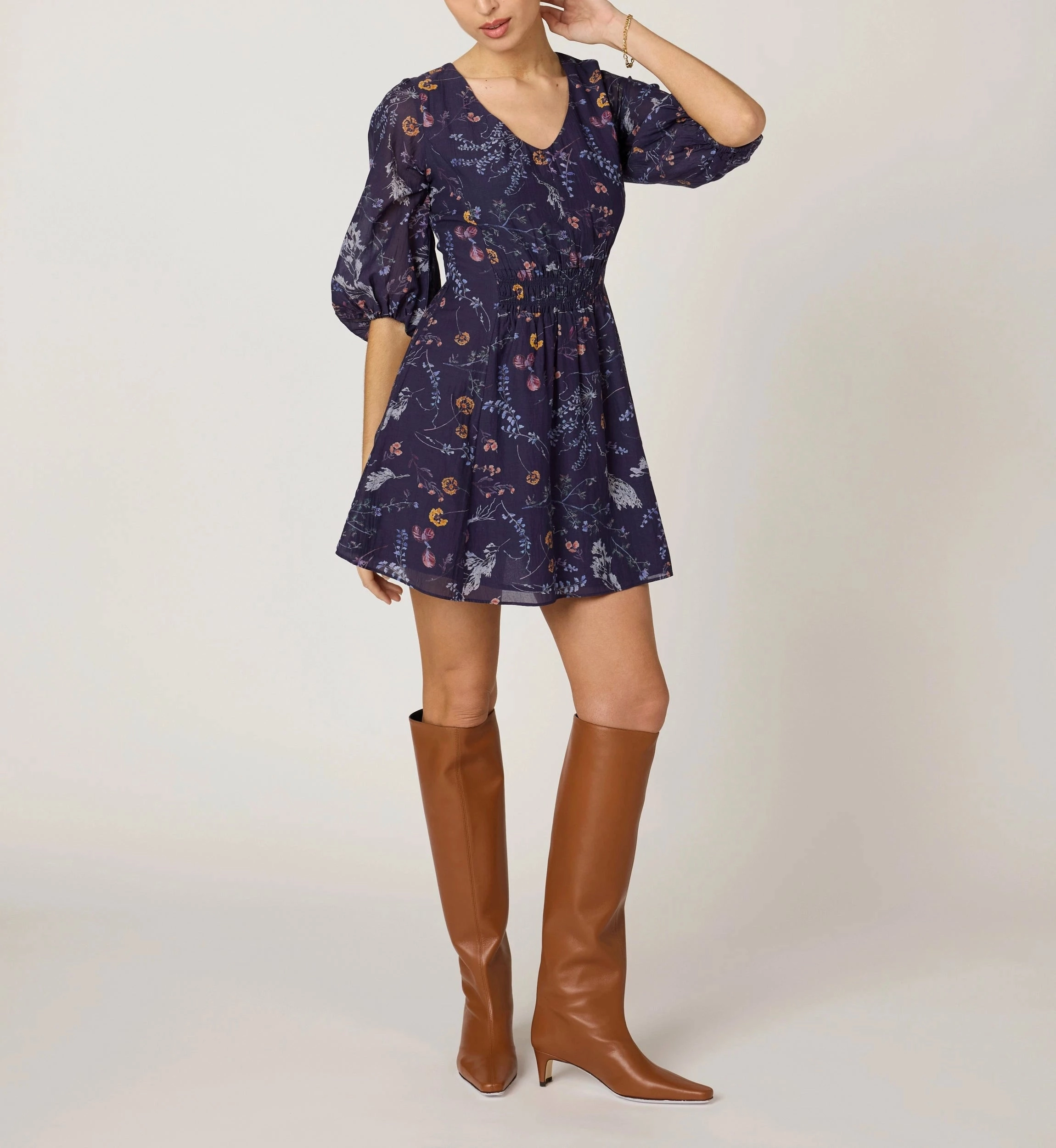 Nicolette Mini Dress | Viviana Unique Print