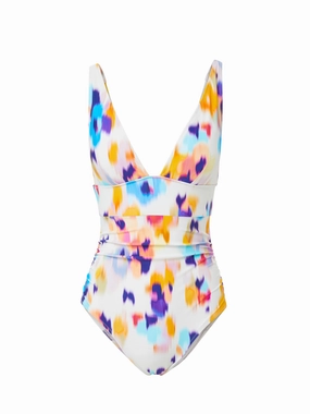 Sustainable Material Nautical-Themes Niki One Piece Floral Ikat