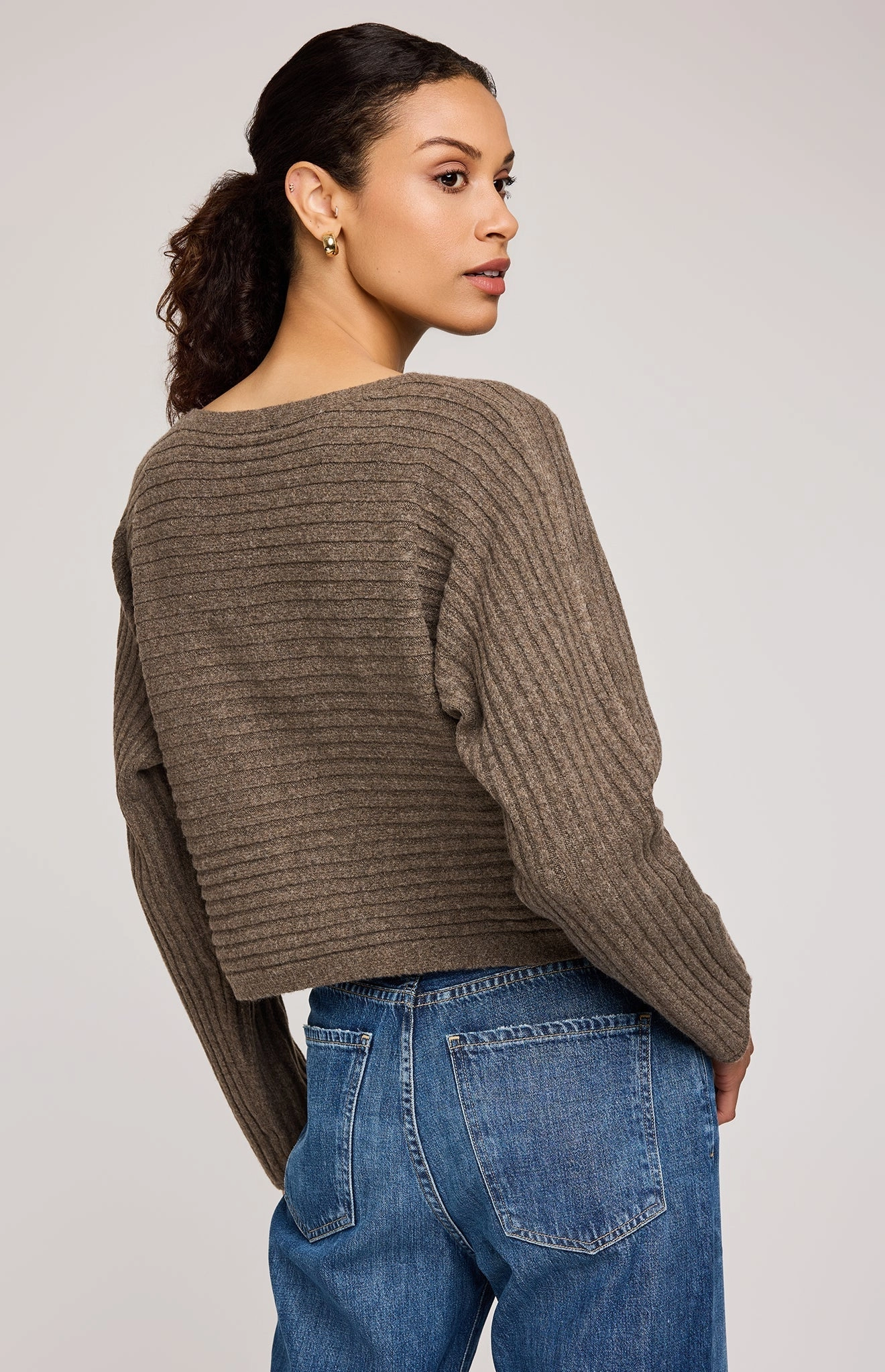 Niko Pullover Sweater - Heather Umber Trendy Warmth Knit Design Wear