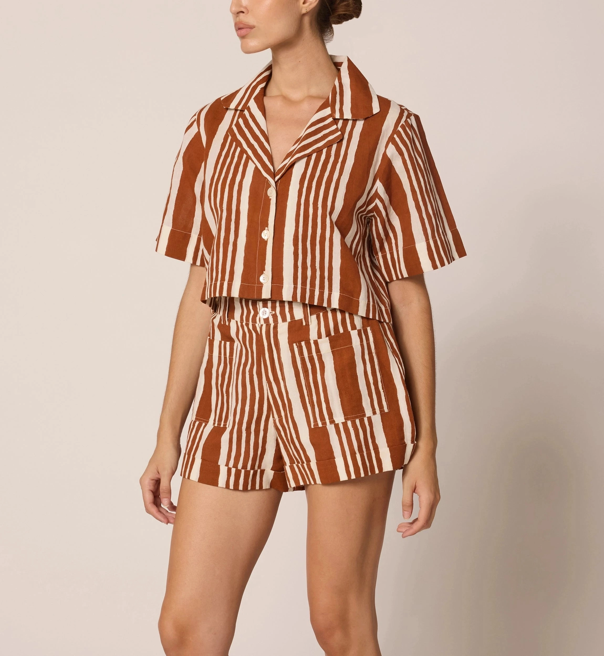 Niko Short | Vecchio Stripe Interlock Stitching