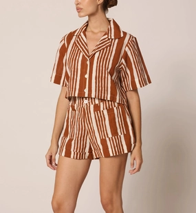 Niko Short | Vecchio Stripe Interlock Stitching