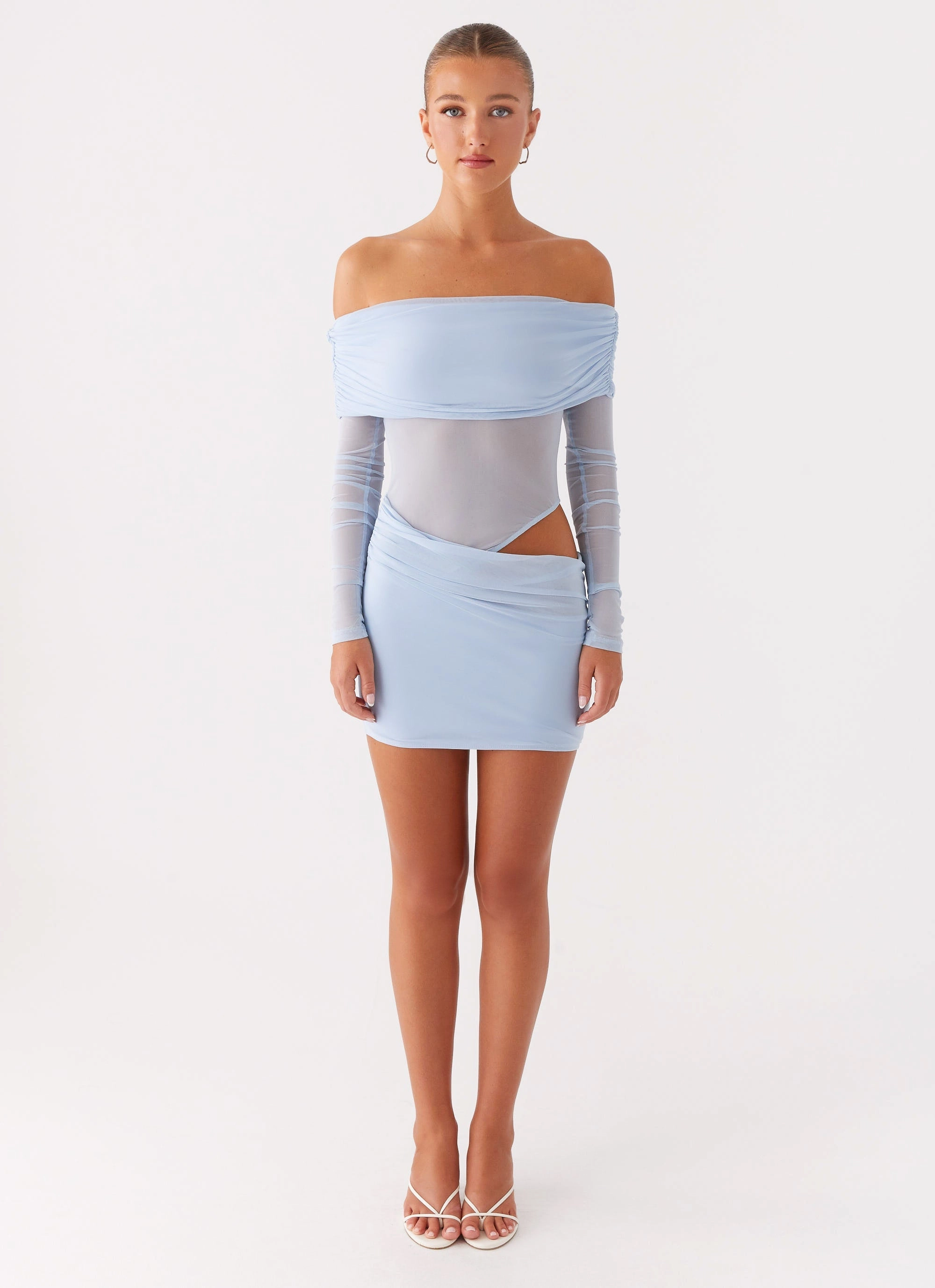 No Doubt Mini Dress - Blue Elegant Piece Quick Elegance