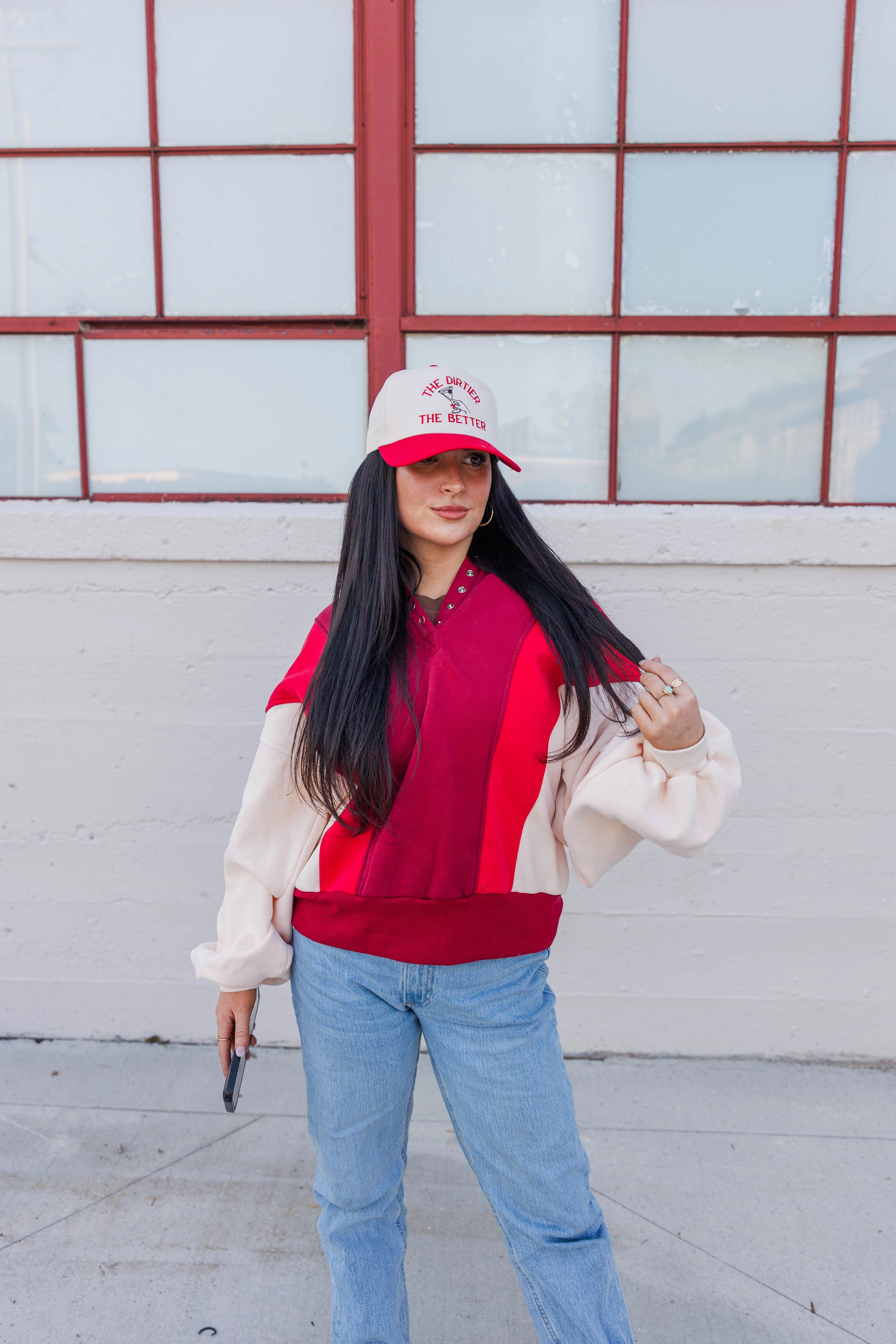 Versatile Layer Layered Style Emma Colorblock Sweatshirt