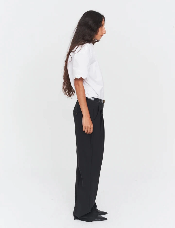 Noah Pants in Black Non Restrictive Cut Tall Length
