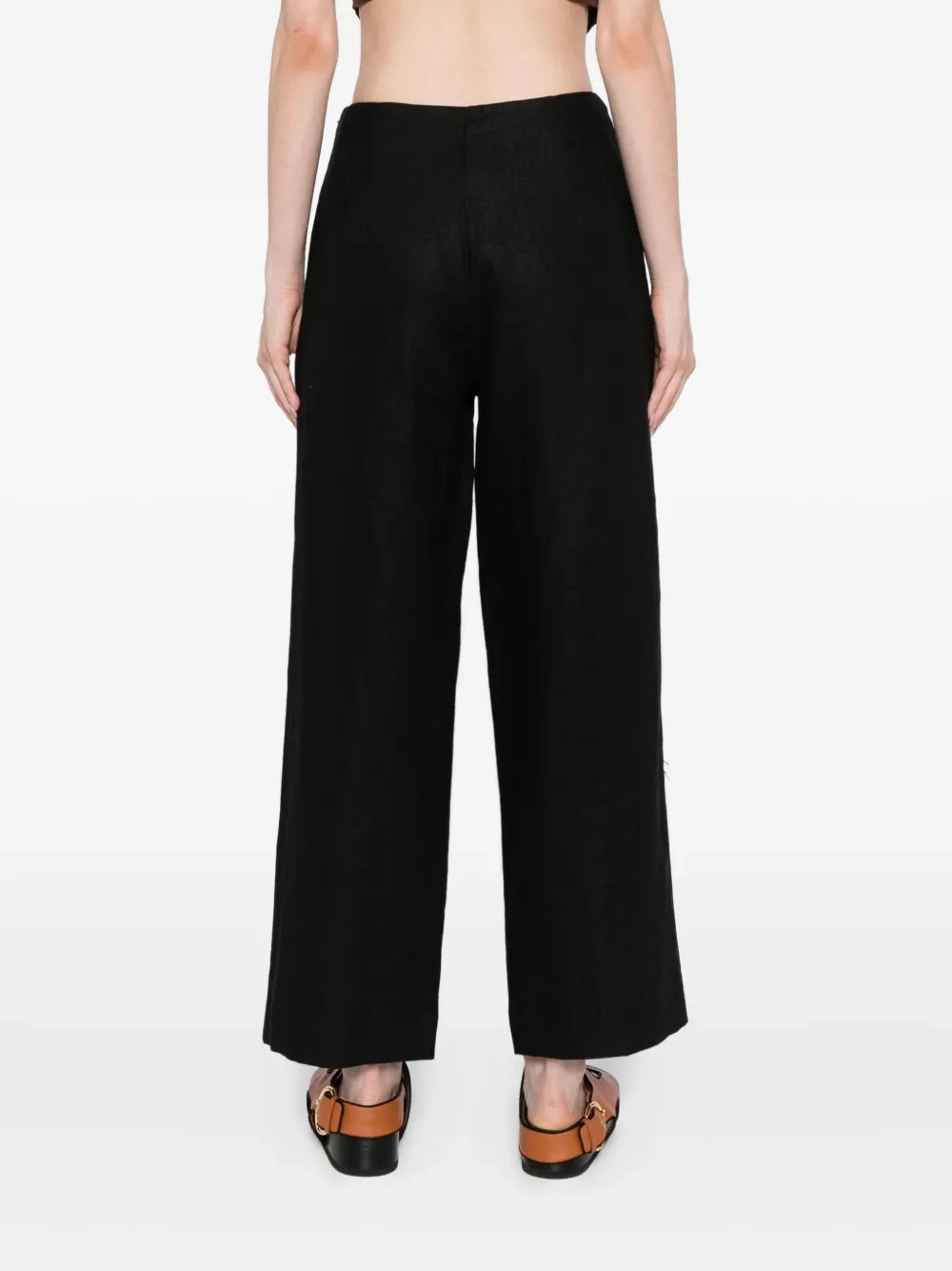 Button front Casual Comfort Fit Noelle Pant in Black