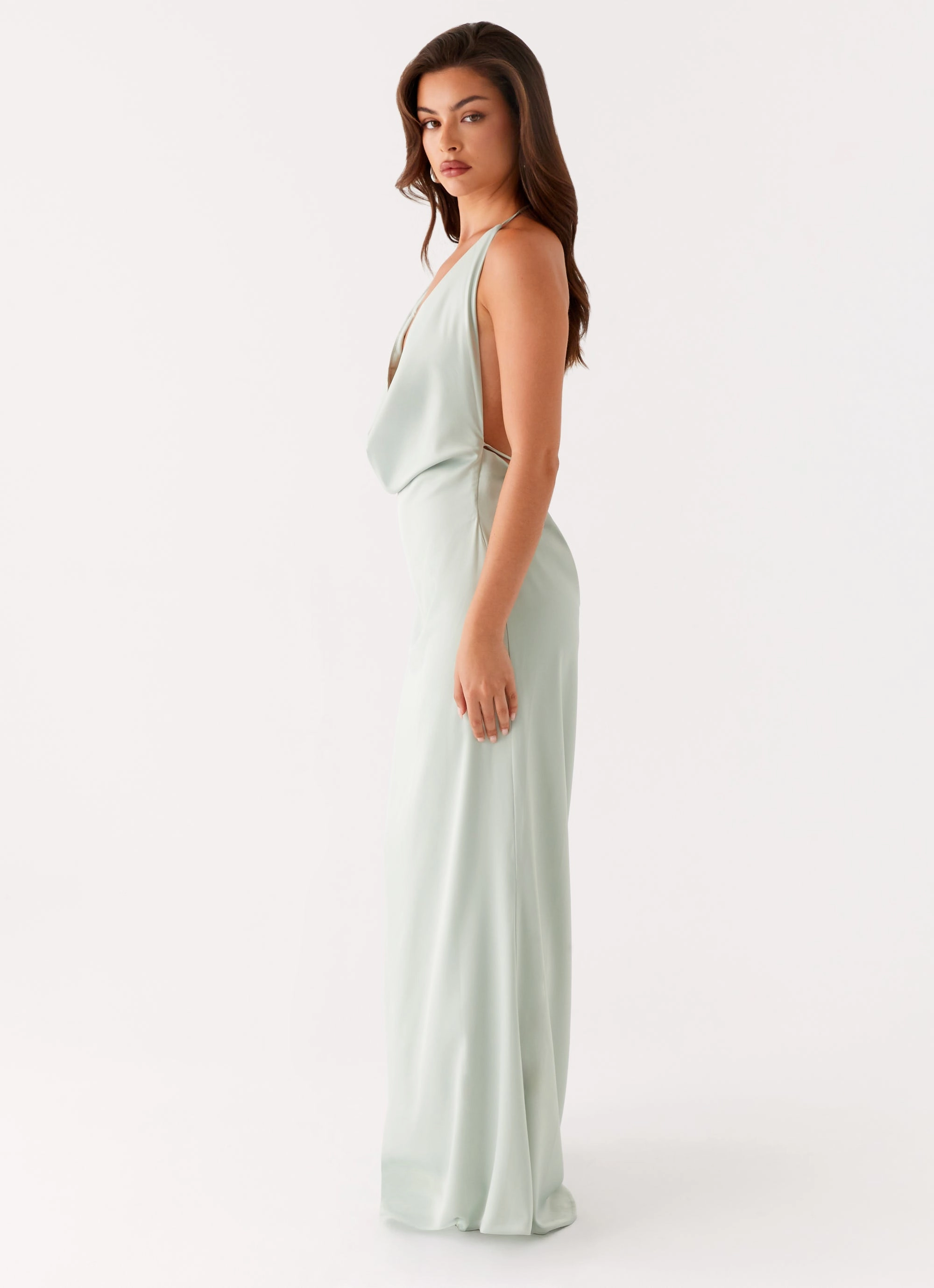 Noemi Maxi Dress - Sage boho vibe Wide Swing