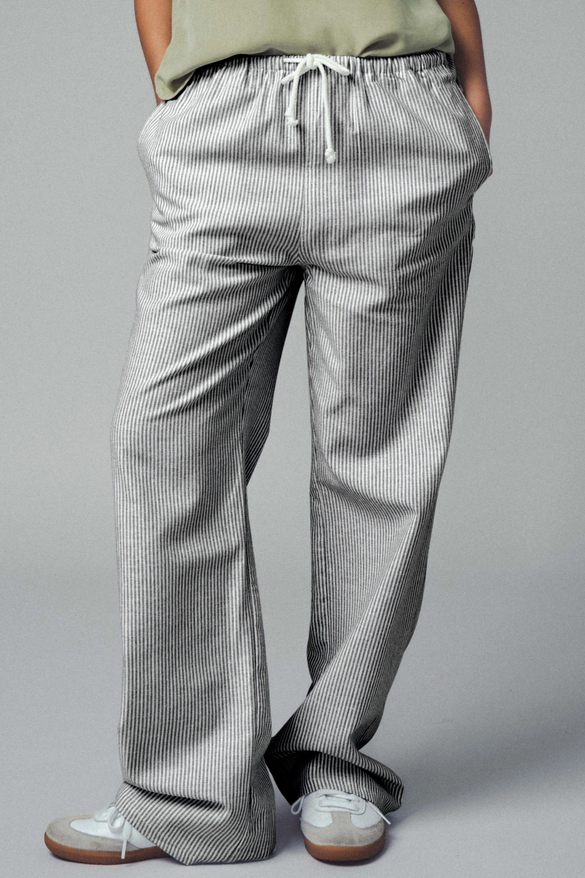 AntiPill Surface Lounge About Pinstripe Pants - Black