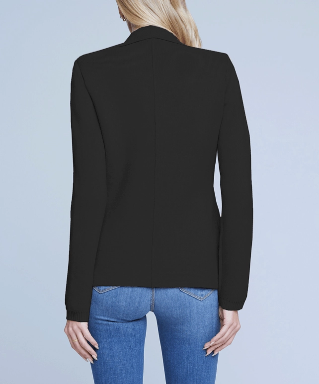 L'Agence Lacey Knit Blazer Fleece Backing