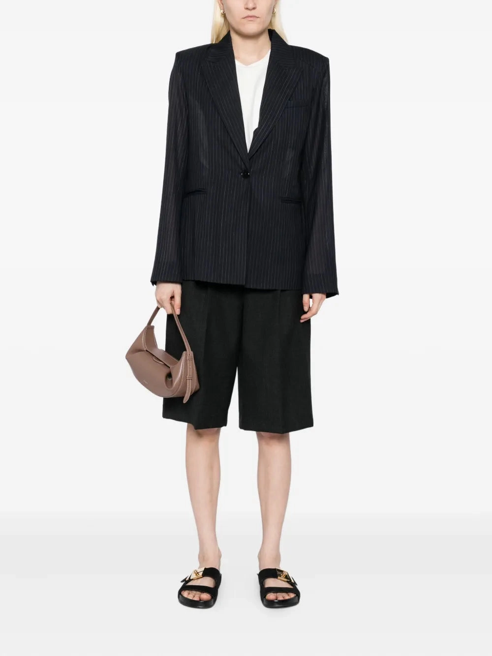 Unlined Husband Blazer in Midnight/White City Style Checkered Style