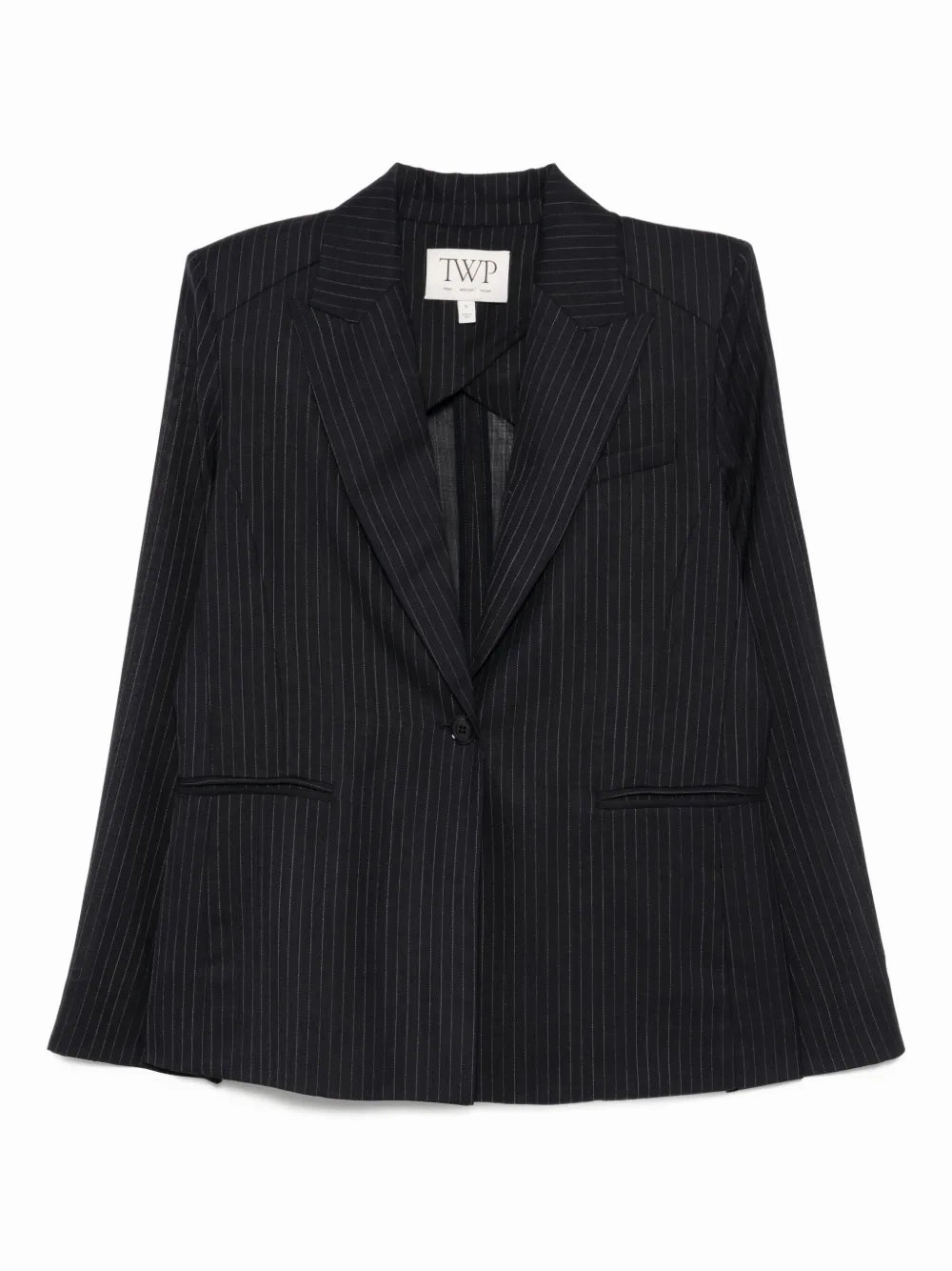 Unlined Husband Blazer in Midnight/White Notch Lapel Tear Resistant