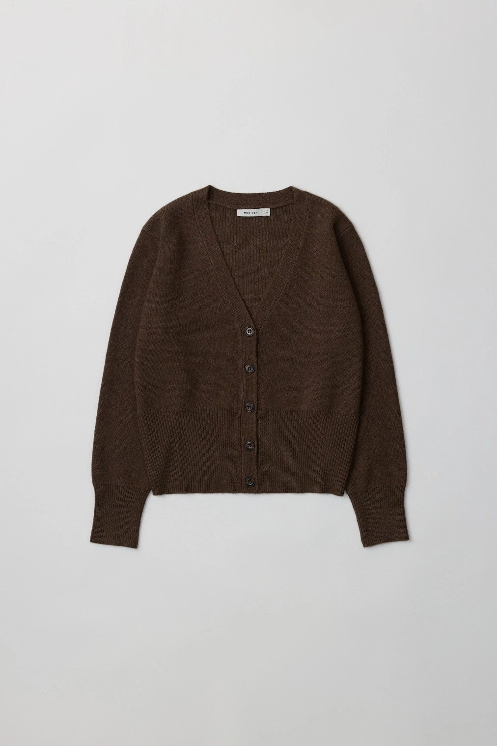 Gwen Cardigan Low Profile Seaming Relaxed Crew Neck Opening
