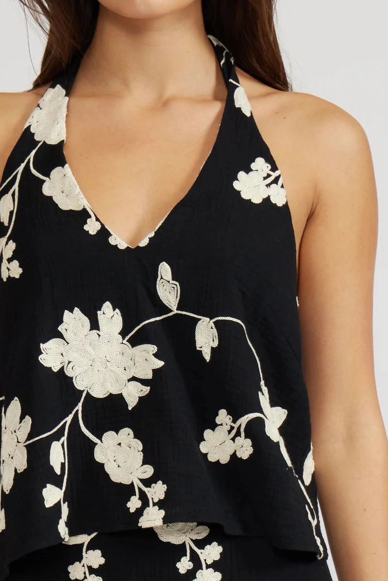 Wrinkle resistant fabric Fia Halter Top