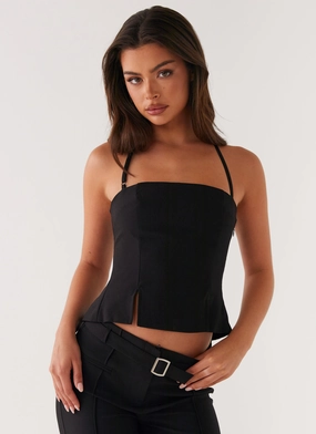 Tailored Placket WindproofBarrierTechnology Dawny Top - Black