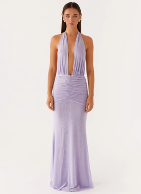 Places To Be Maxi Dress - Lilac Smooth Feel Perfectly Tailored