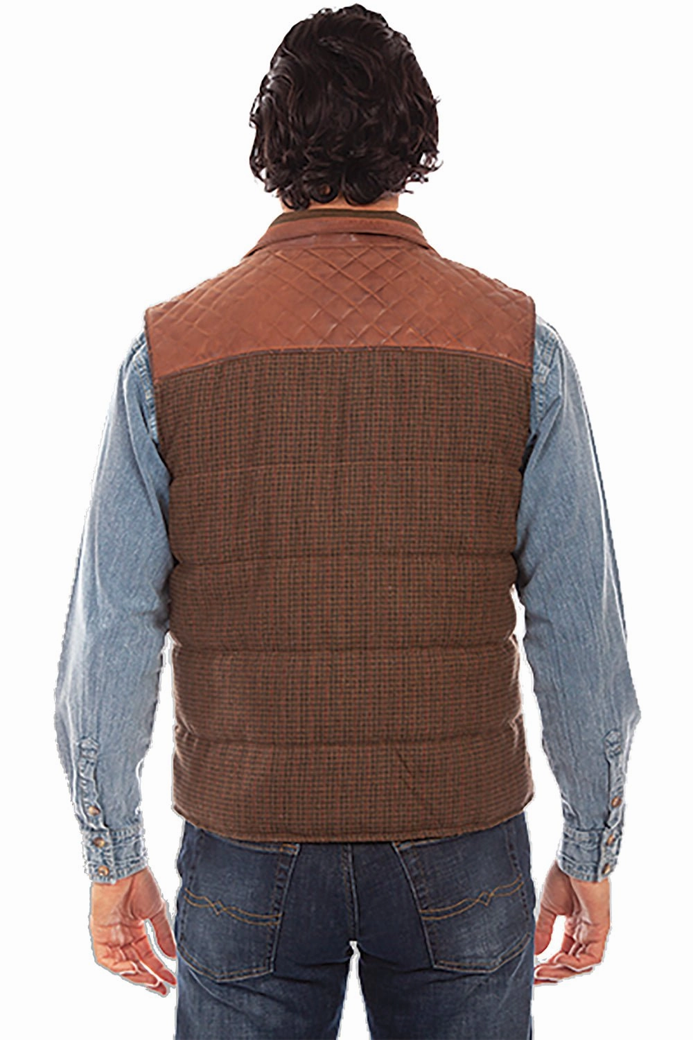 Stylish Layer Scully Mens Lightweight Yoke Vintage Brown Leather Leather Vest