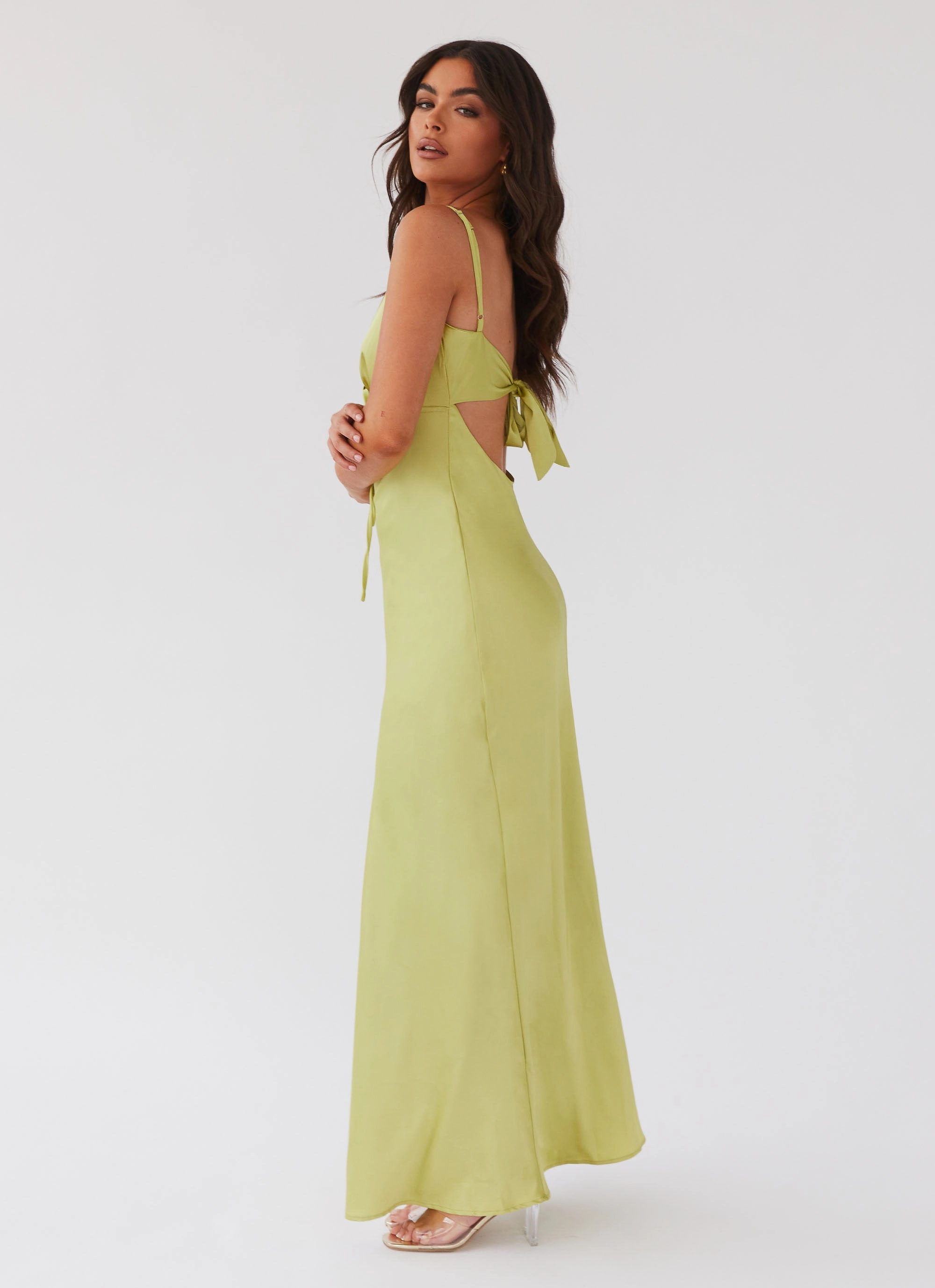 Perfect for Layering Light Coral Flora Satin Maxi Dress - Green Expectations