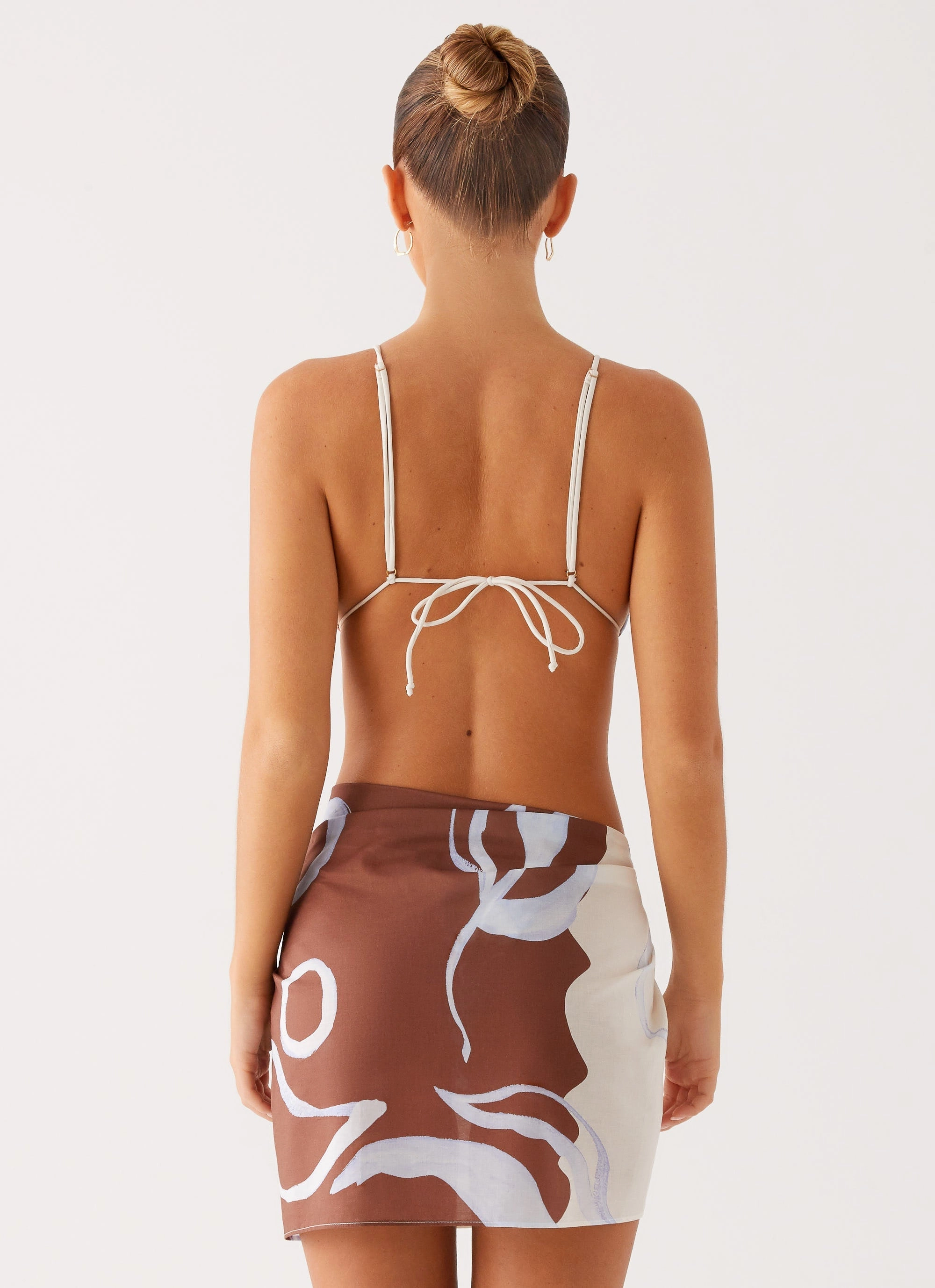 Ocean Is Calling Mini Sarong - Bloom Wave Print Ocean Attire