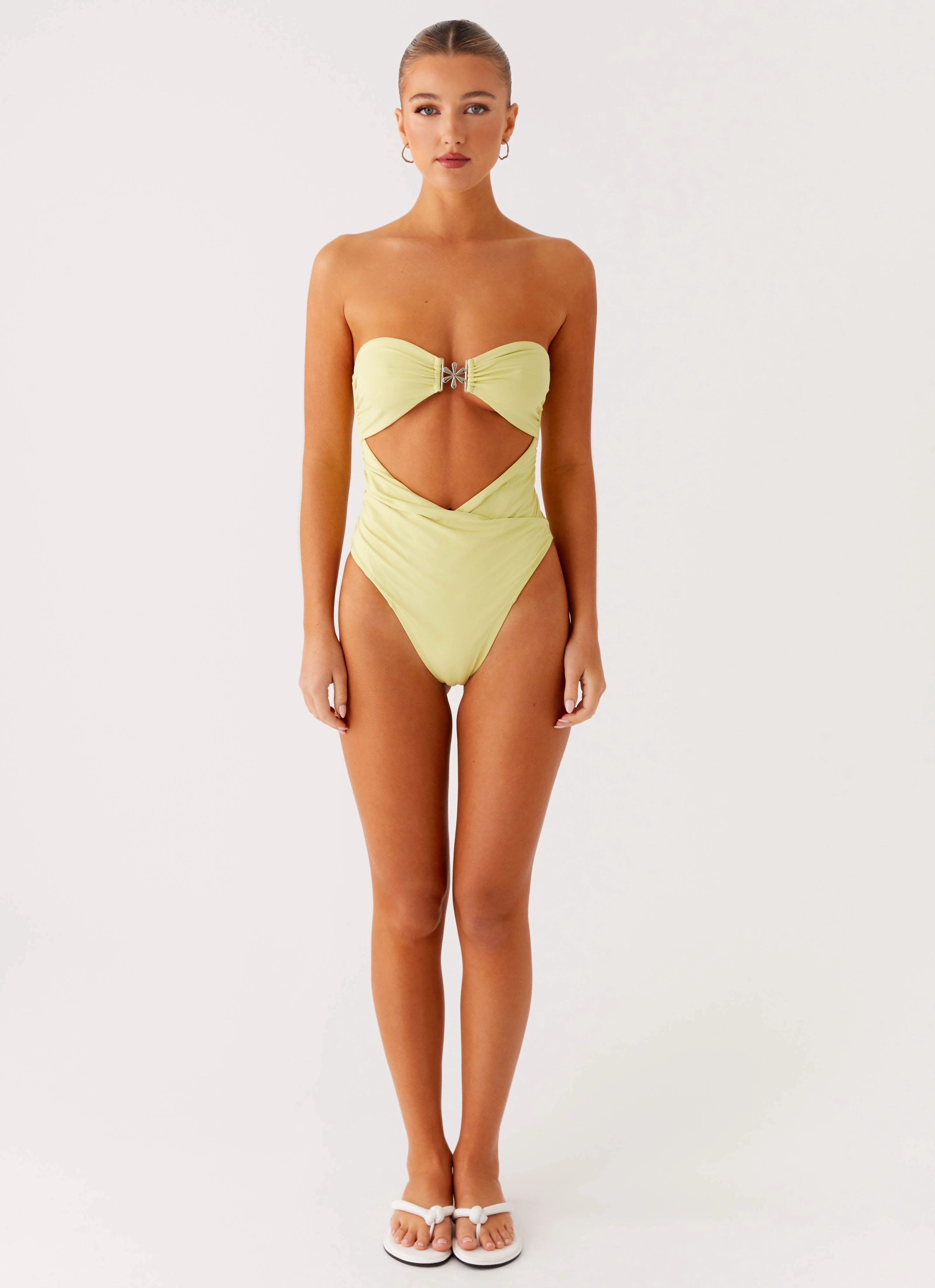 Layered construction Ocean Tempest One Piece Swimsuit - Lime
