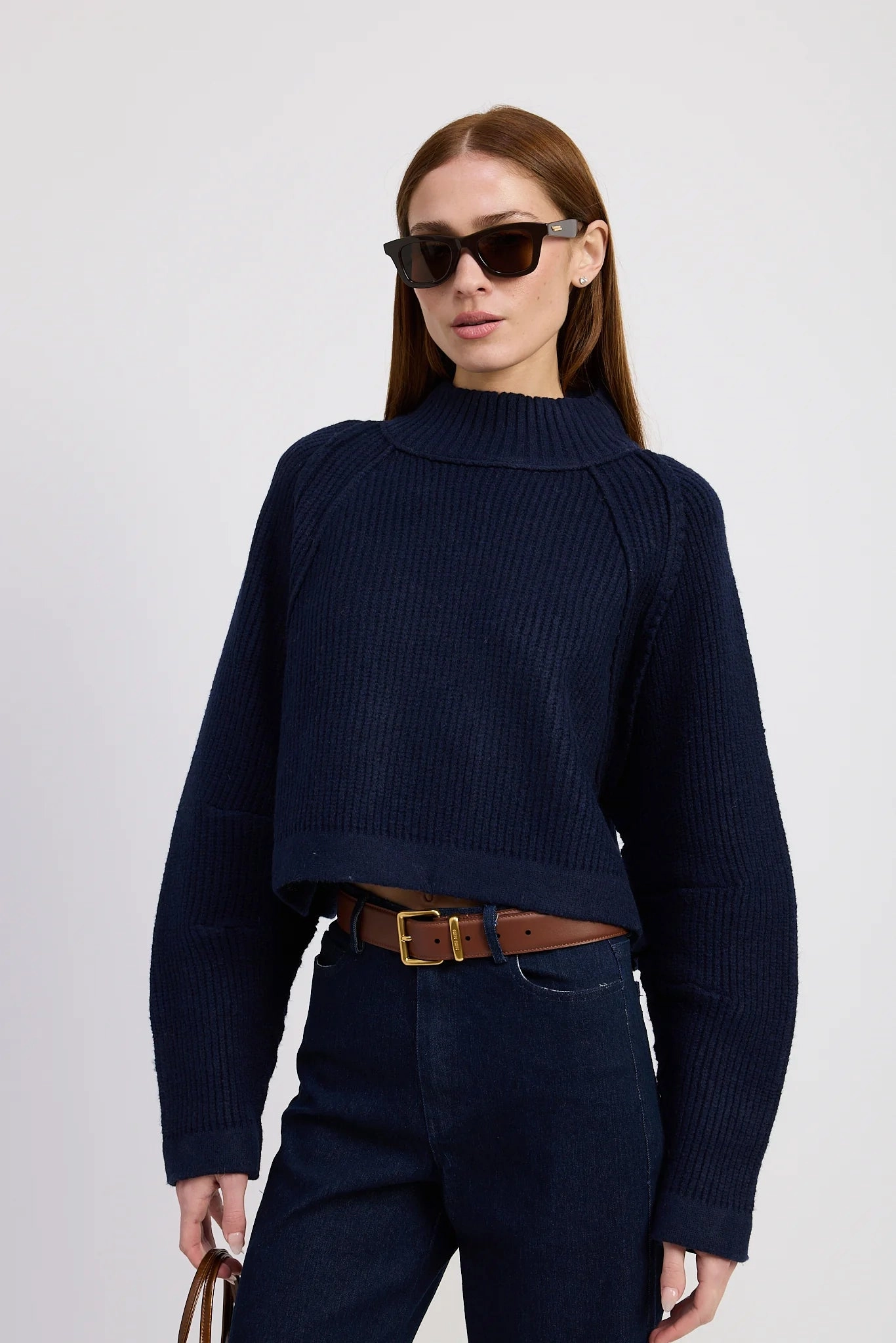 Odette Sweater MultiLayer Stitching Low Profile Zipper