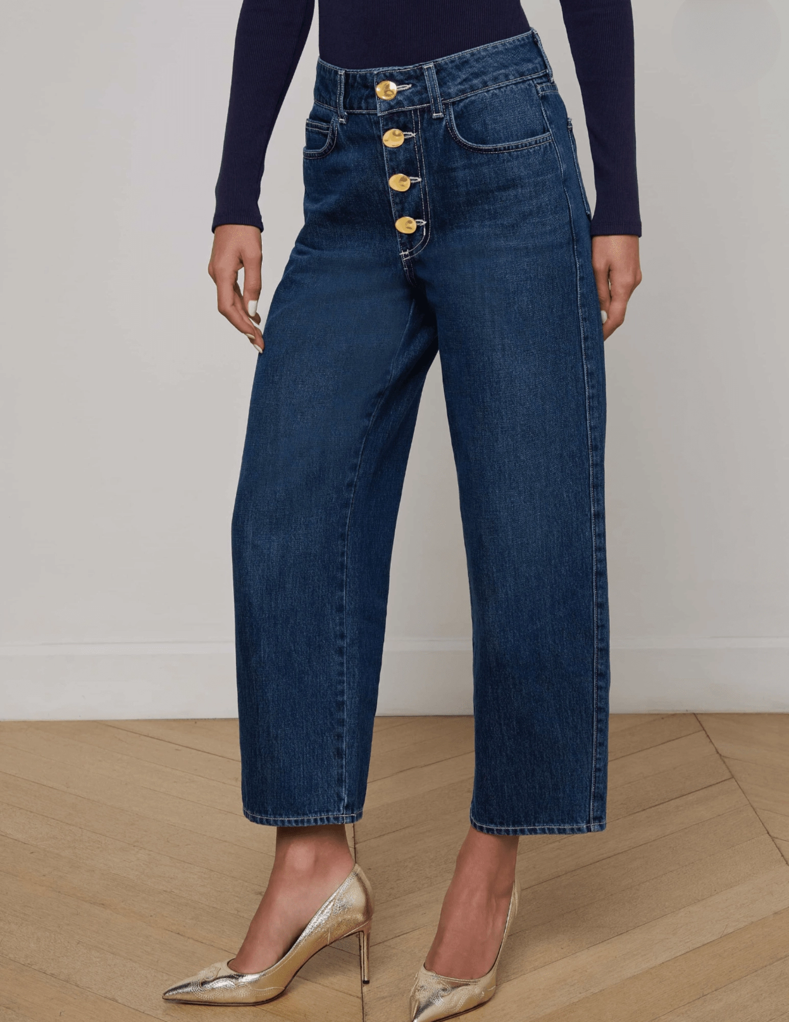 City Walk Bold Look L??AGENCE Liora High Rise Cropped Jeans in Rampart