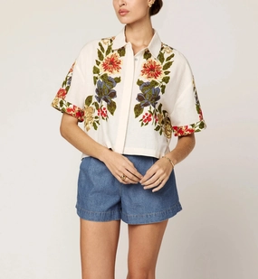 Self Fabric Tie Bohemian style Felicity Blouse | Juliet