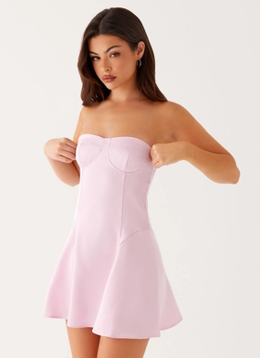 Tamika Mini Dress - Pink Cool Simplicity