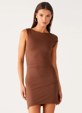Chill Base All-day style Ohio Mini Dress - Chocolate